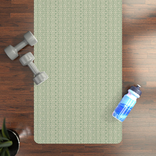 Prism Point Athletic Collection Eco Rubber Yoga Mat — Non‑Slip Reversible Sage Pattern - Creations by Chris and Carlos