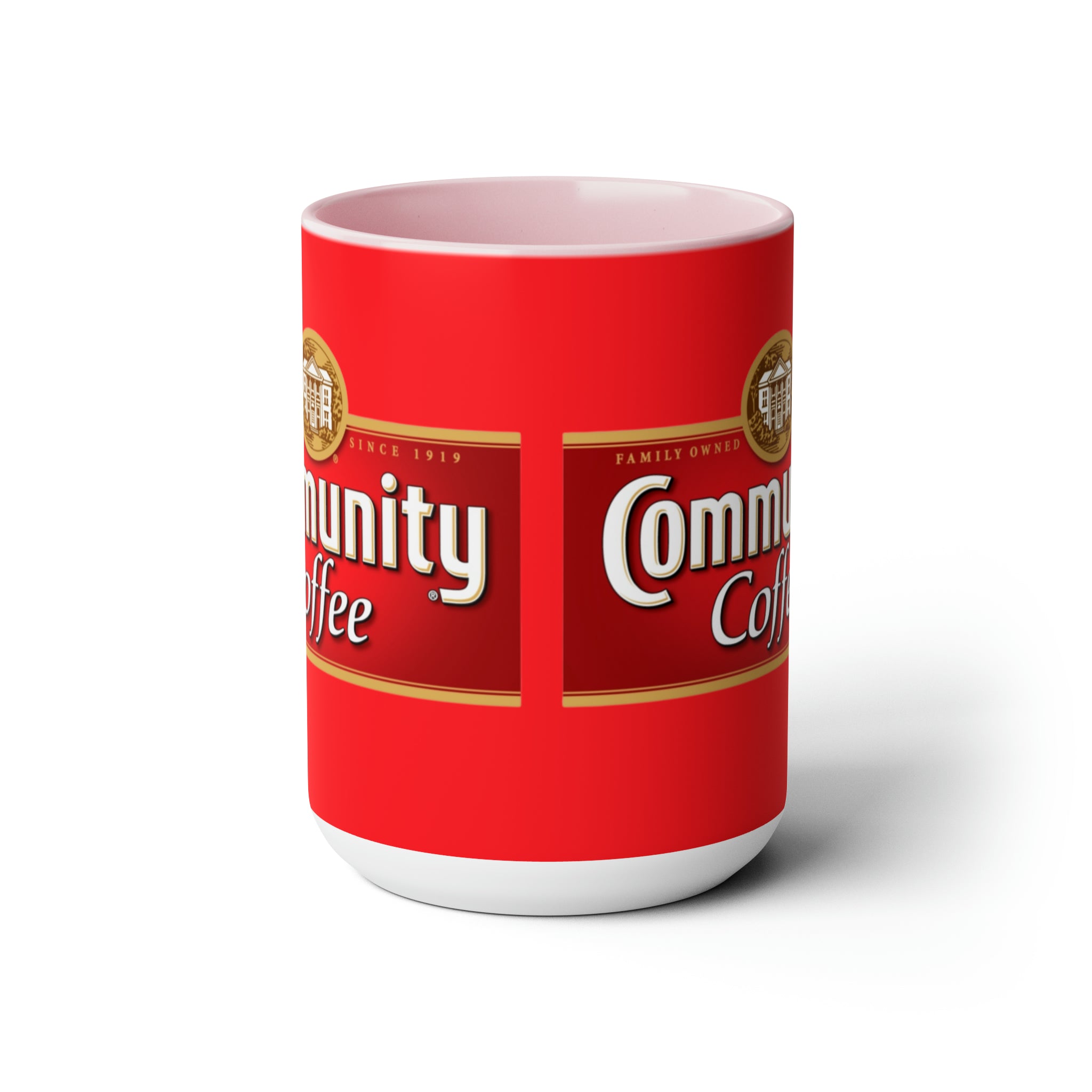 Community Coffee- jcWhite Ceramic Mug - Creations by Chris and Carlos