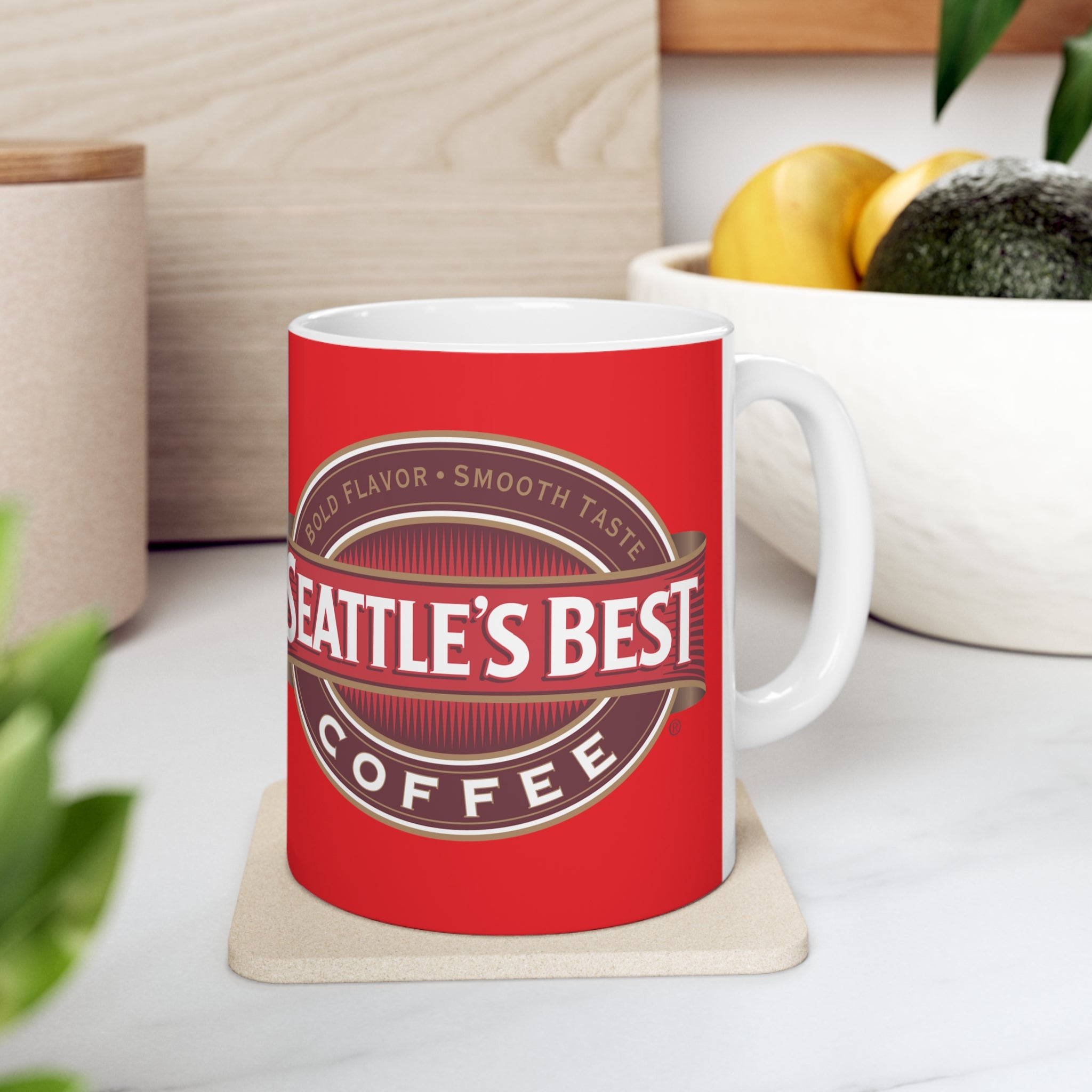 Seattle's Best Coffee- White Ceramic Mug - Creations by Chris and Carlos