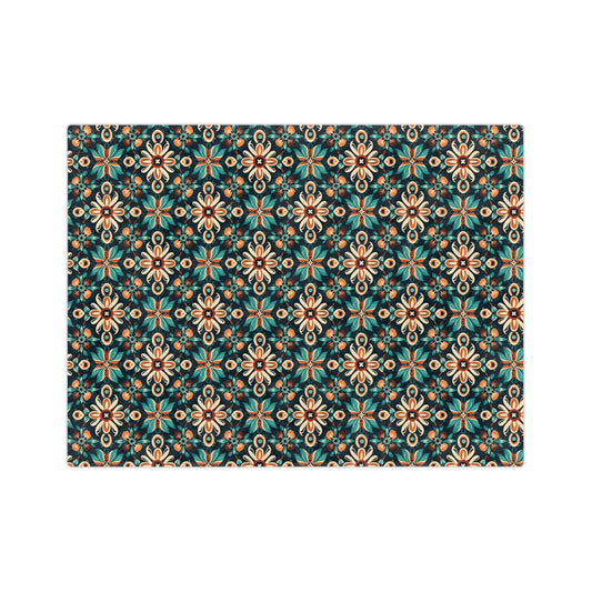 Sol y Alegría (Sun and Joy) Collection-Bohemian Tile Velveteen Microfiber Blanket - Creations by Chris and Carlos