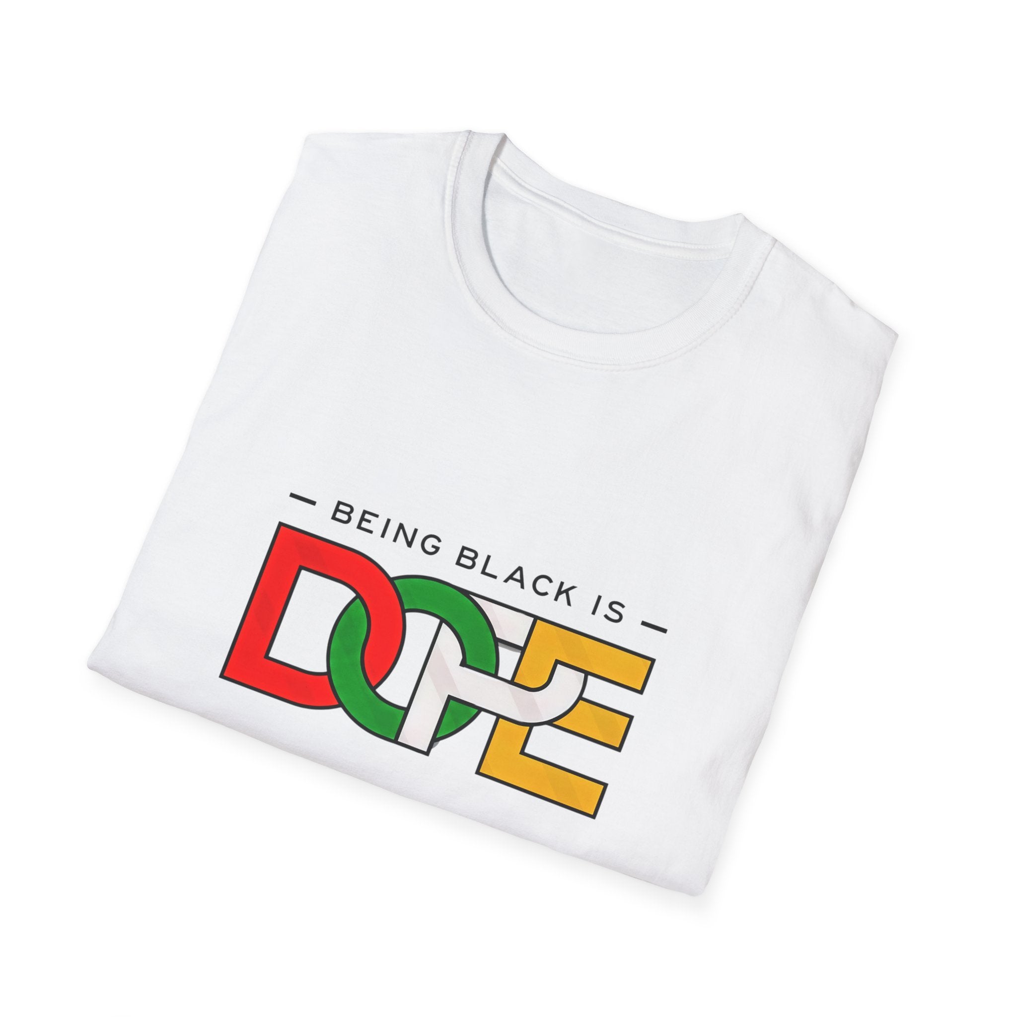 "Being Black is Dope" Graphic T-Shirt – Pan-African Colors Tee - Creations by Chris and Carlos