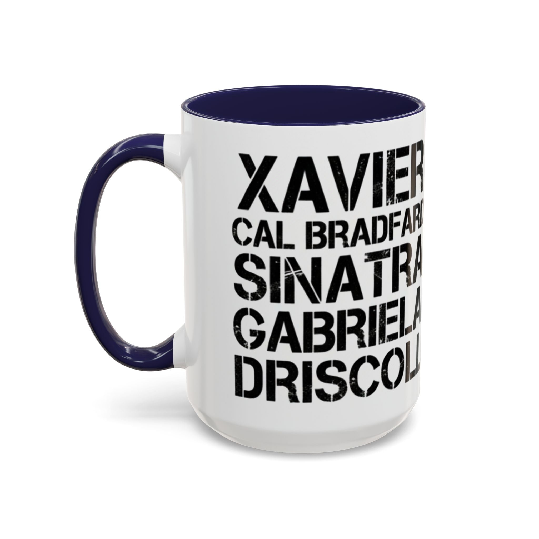 Paradise TV Show Typography Names Accent Coffee Mug — Bold Black Name List Design (11/15oz) - Creations by Chris and Carlos