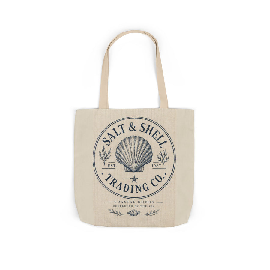 Salt & Shell Trading Co.™. Canvas Tote — Coastal Shell Market Bag