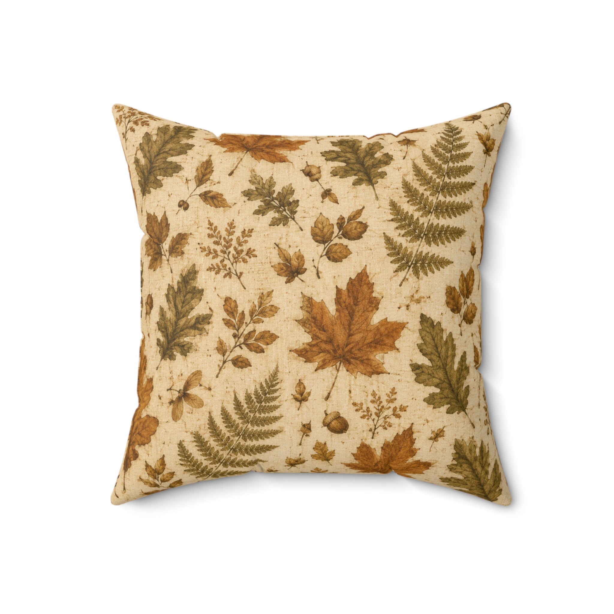Old Soul Harvest™ Pressed Autumn Leaves Throw Pillow - Throw Pillow from Old Soul Harvest Campfire Circle