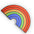 Headspace Hangs | Rainbow Half-Moon Pillow — Colorful Retro Kids Nursery Cushion