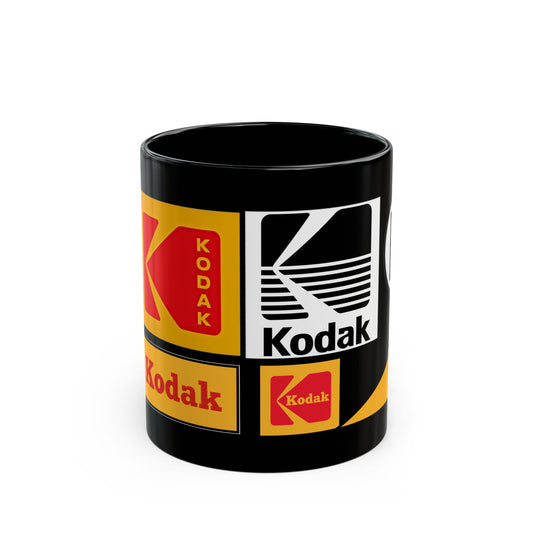 Kodak Logo Black Coffee Mug — Retro Film Photography Gift (11oz/15oz) - Creations by Chris and Carlos