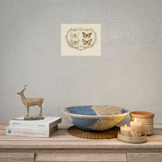 Butterfly Botanical Poster — Vintage Lepidoptera Wall Art Print - Creations by Chris and Carlos