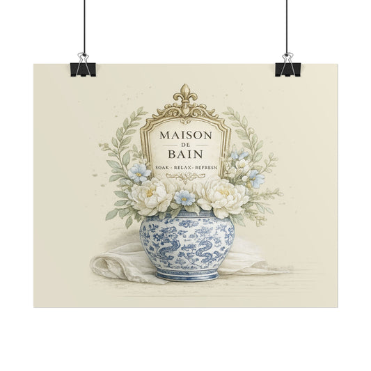 Maison de Bain Floral Poster - Creations by Chris and Carlos