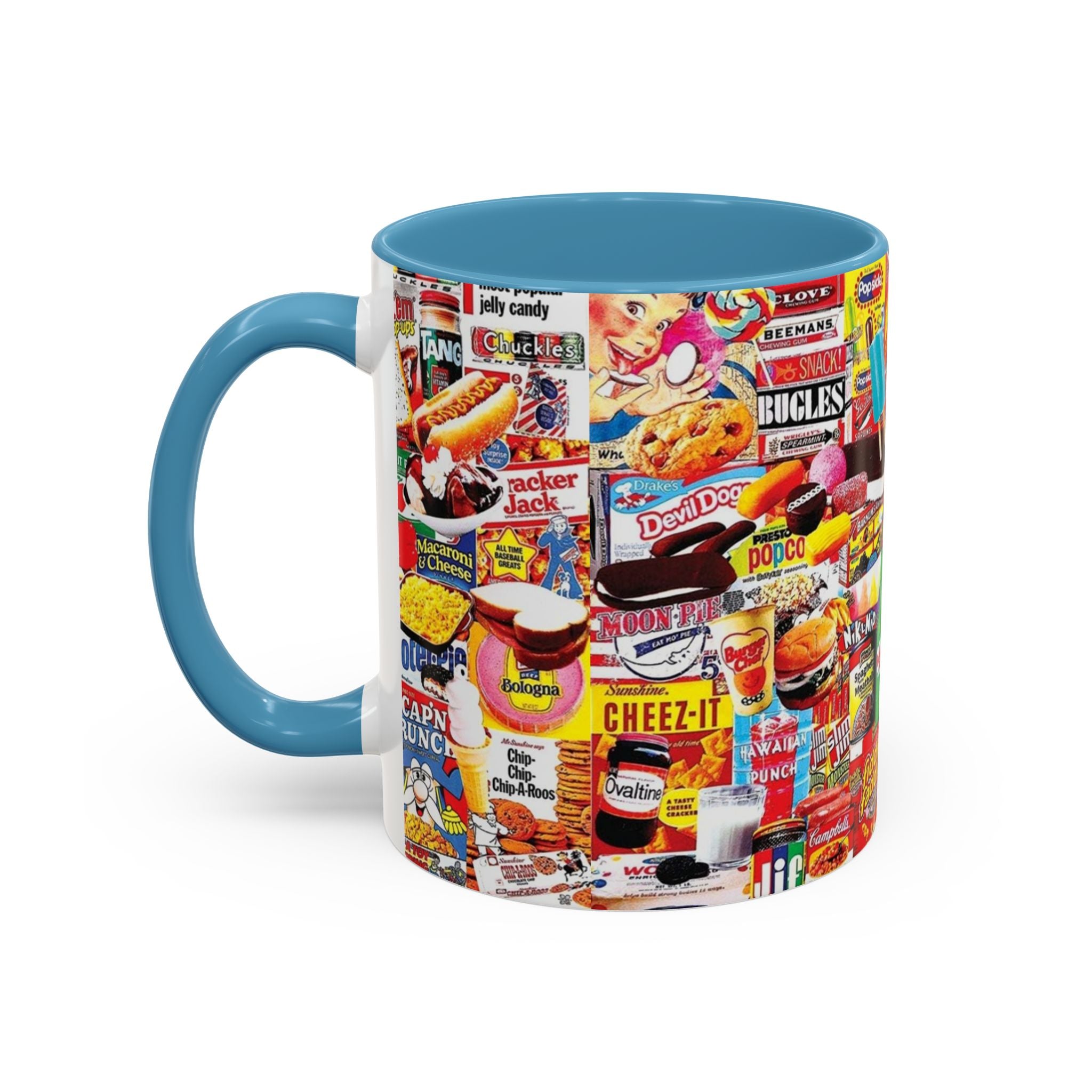 Vintage Snack Packaging Collage Coffee Mug (11/15oz) - Creations by Chris and Carlos