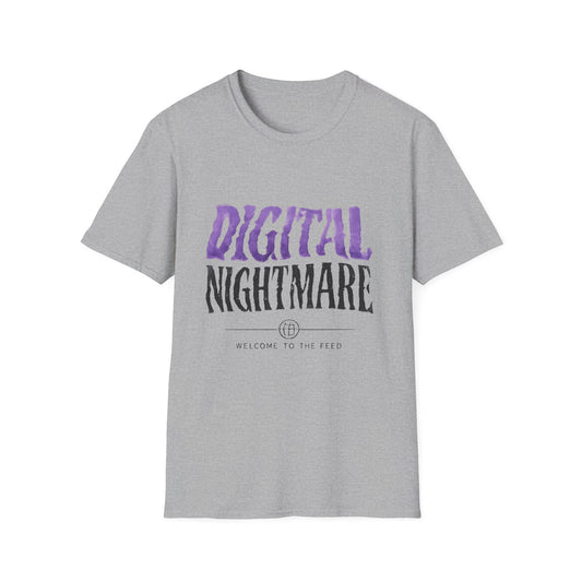 Digital Nightmare T-Shirt — Gothic Purple Graphic Tee - Creations by Chris and Carlos