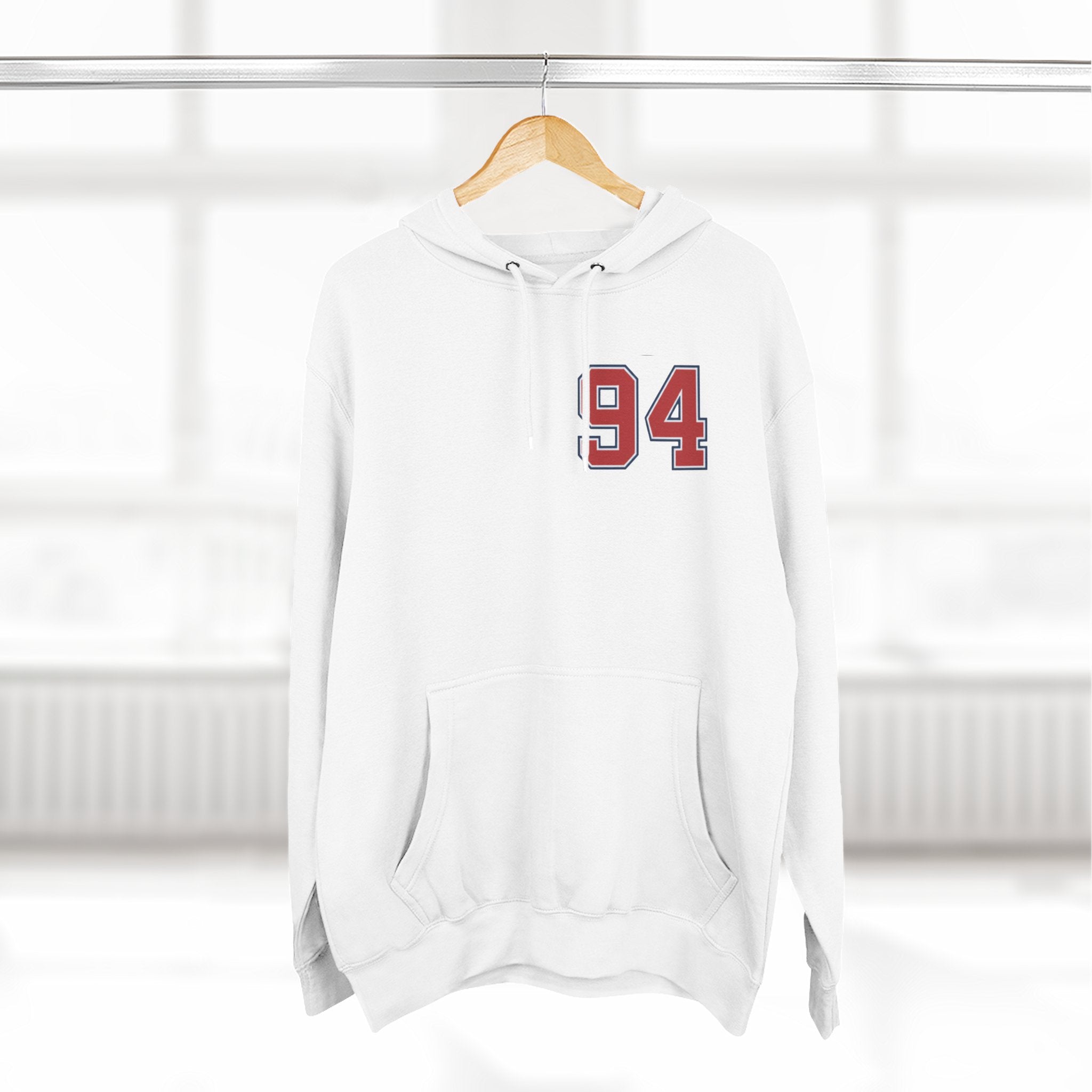 94 BNY Bunny Football Hoodie — Funny Easter Sports Pullover - Creations by Chris and Carlos