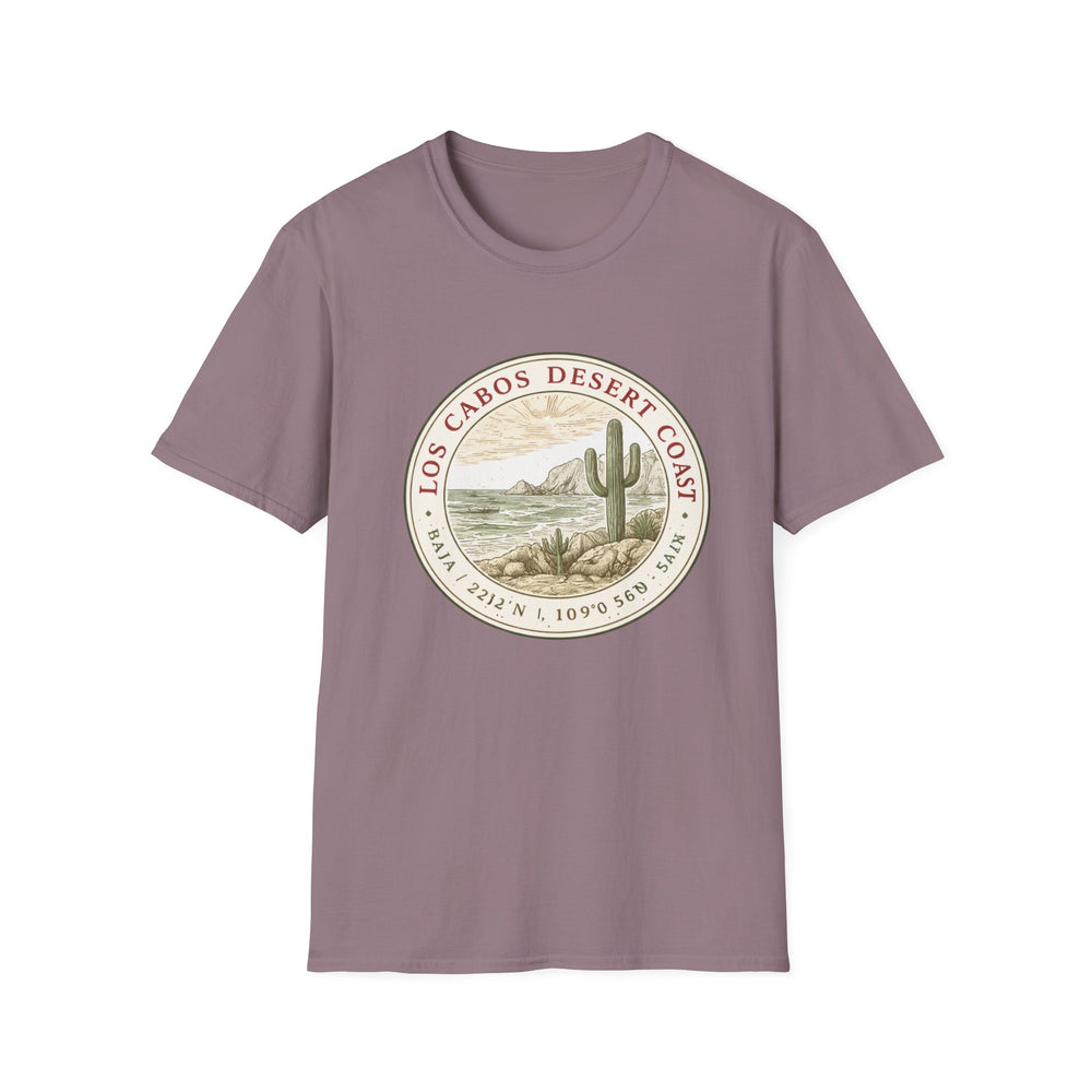 Los Cabos Desert Coast T-Shirt – Vintage Cactus Beach Badge