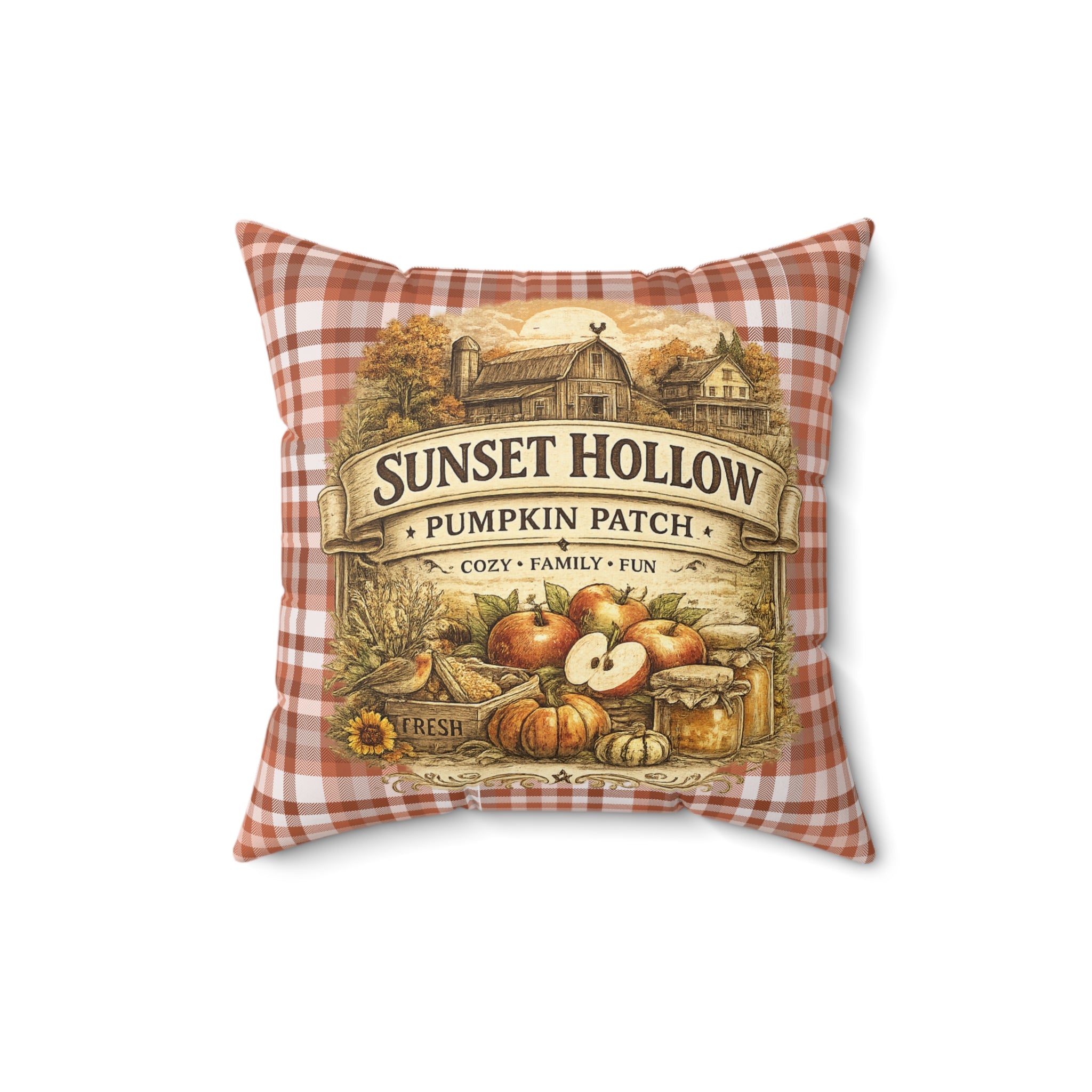 Old Soul Harvest™ Pumpkin Patch Throw Pillow - Throw Pillow from Old Soul Harvest Campfire Circle