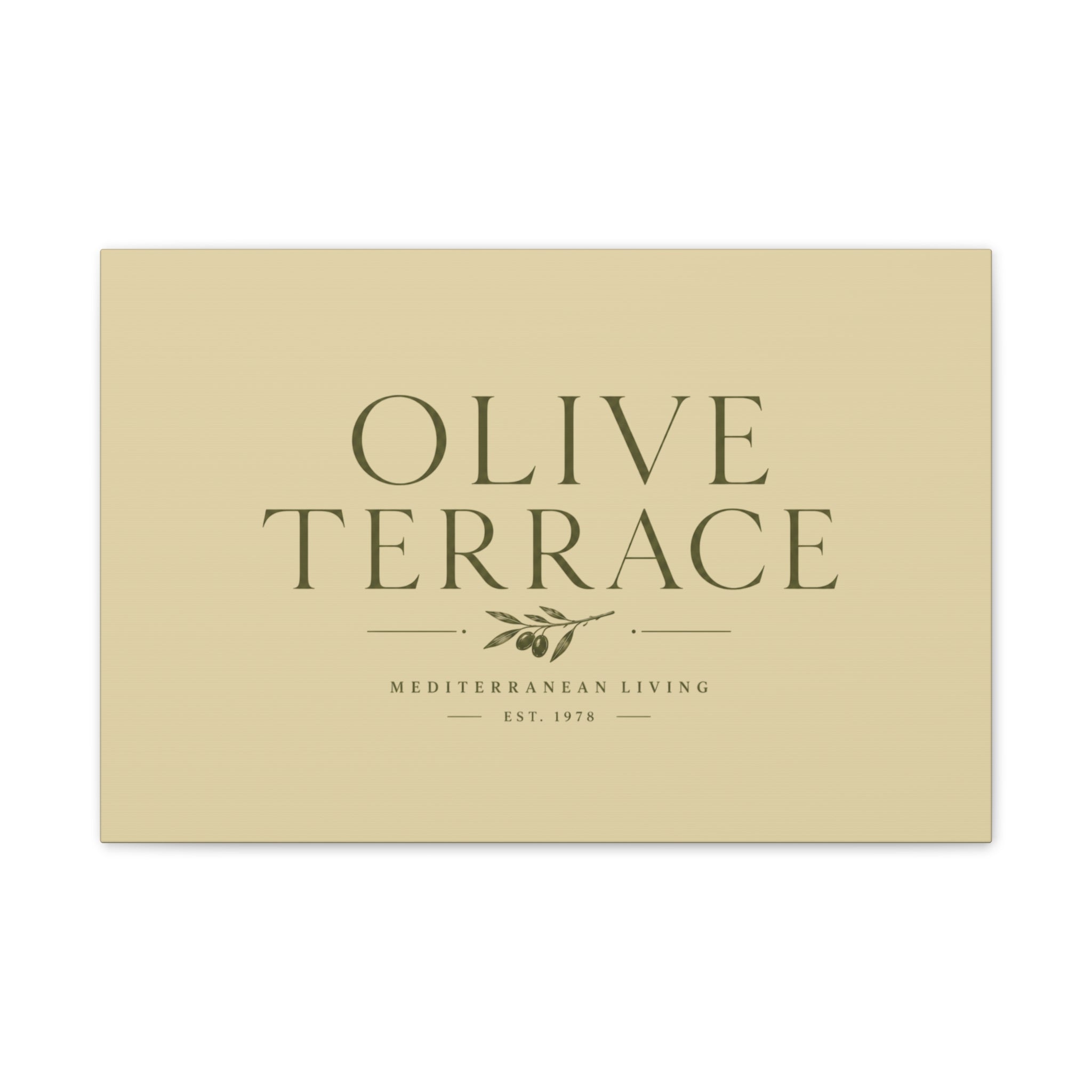 Olive Terrace Canvas Wall Art — Mediterranean Living Stretched Canvas - Creations by Chris and Carlos