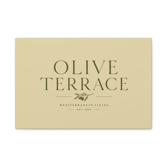 Olive Terrace Canvas Wall Art — Mediterranean Living Stretched Canvas - Creations by Chris and Carlos
