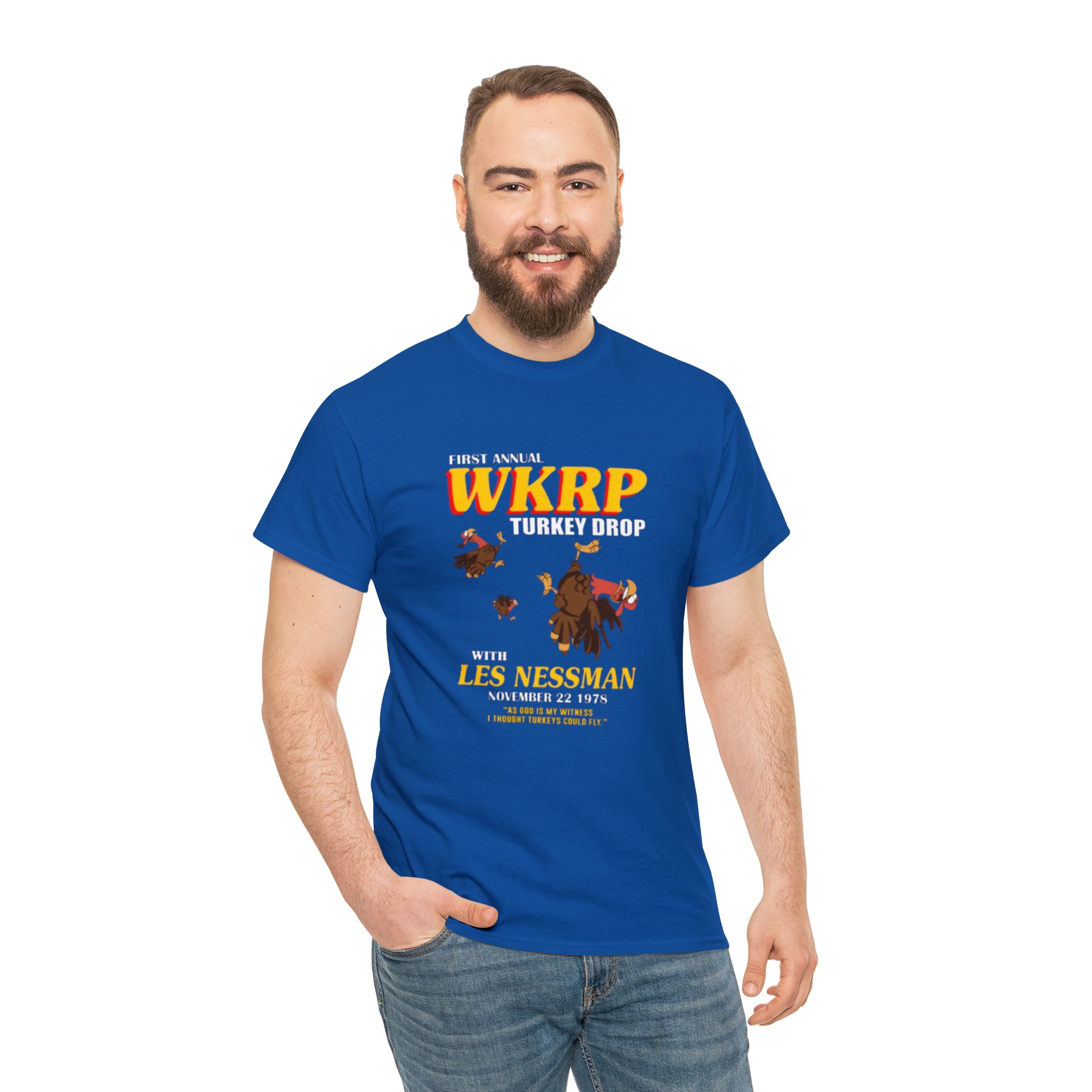 WKRP 70's TV Show- Unisex Heavy Cotton T-Shirt - Creations by Chris and Carlos