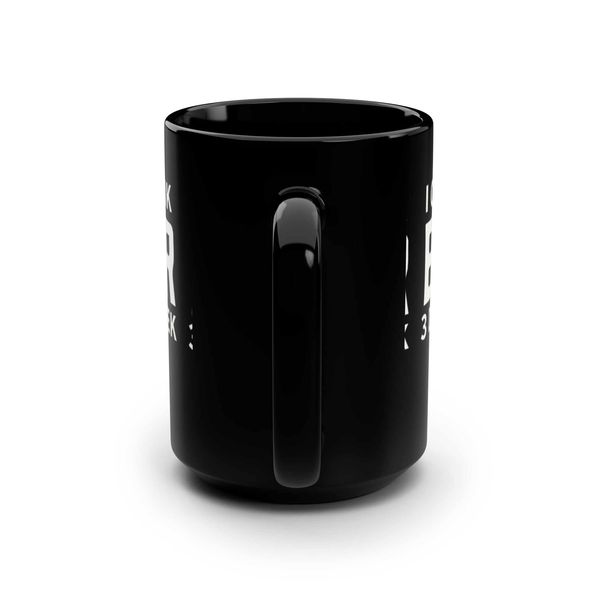 Beer Drinking- Black Mug, 15oz - Creations by Chris and Carlos