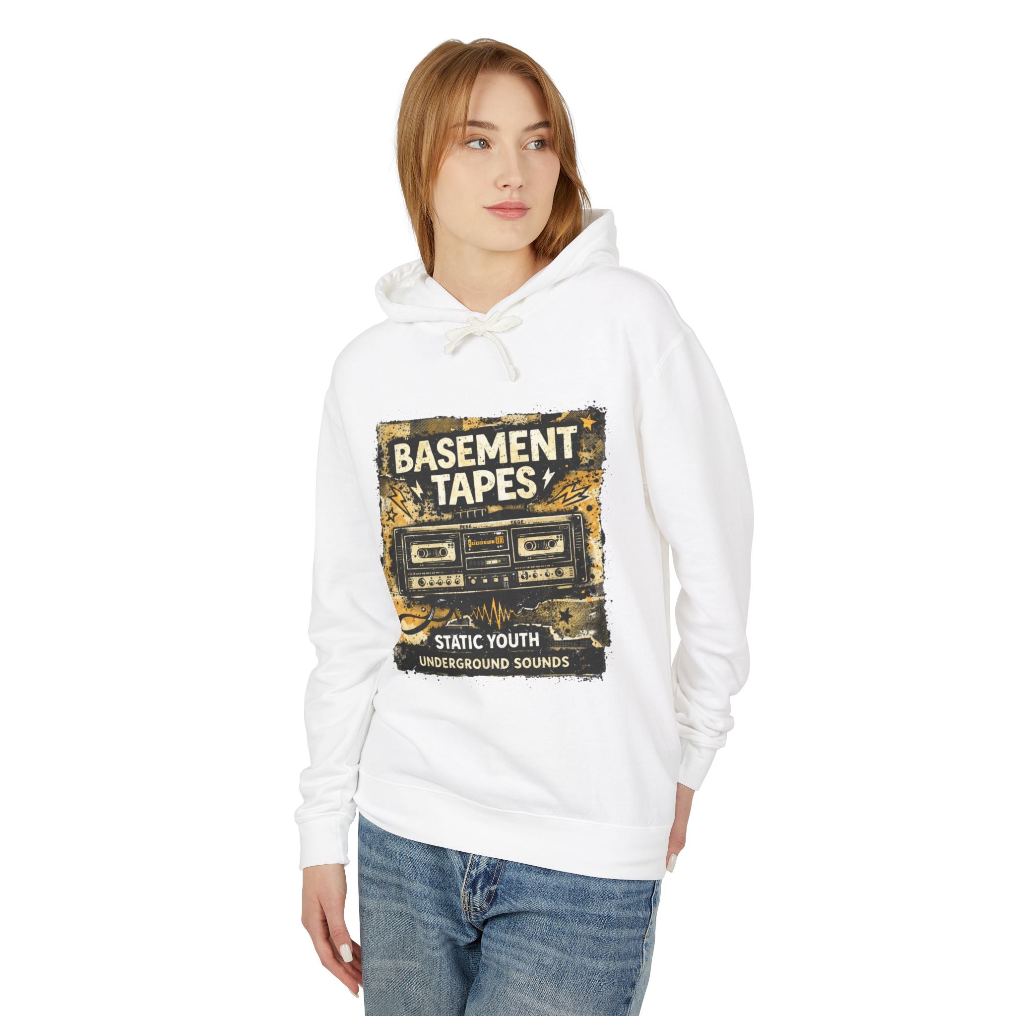 Basement Tapes Vintage Cassette Hoodie — Retro Music Streetwear - Creations by Chris and Carlos