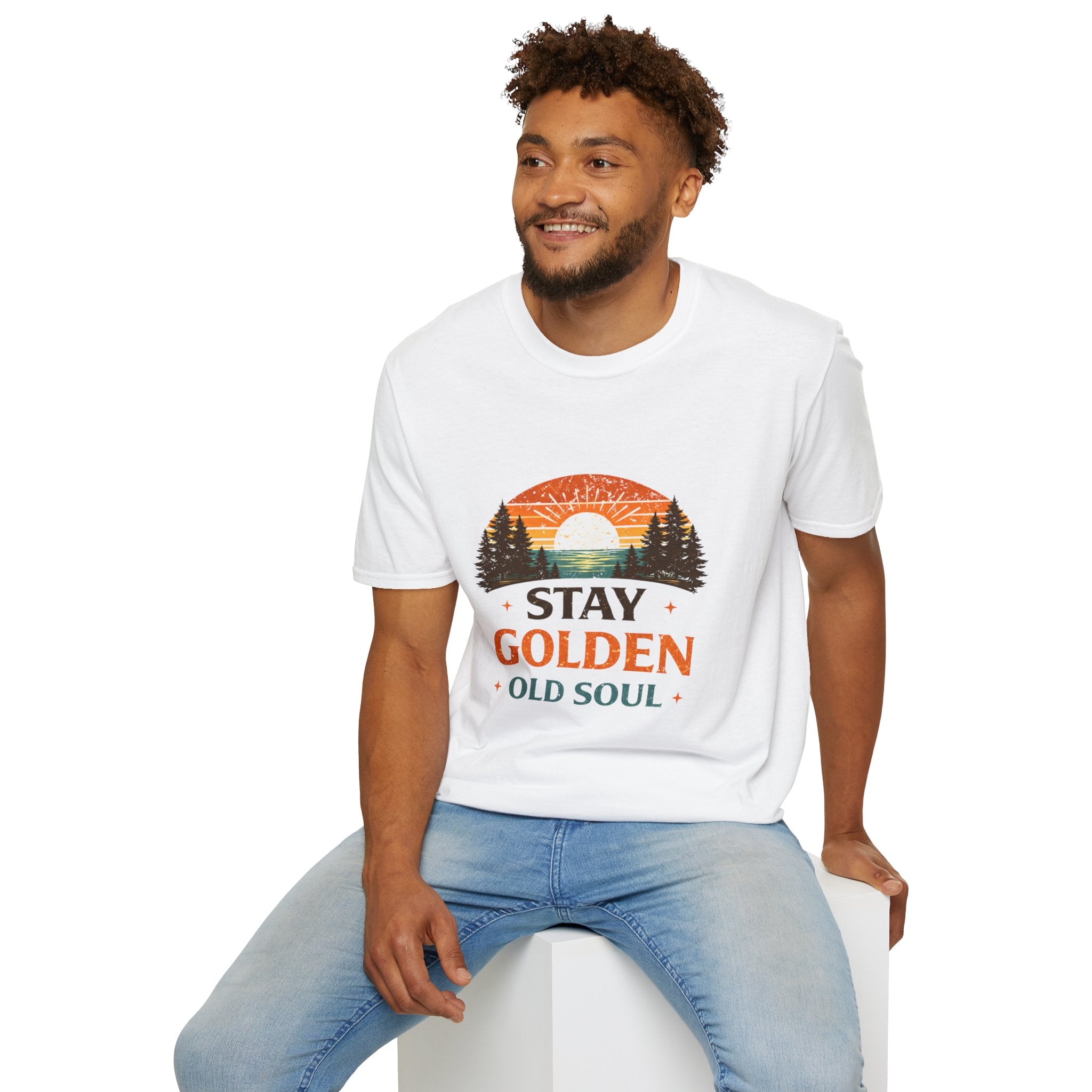 Stay Golden Old Soul T-Shirt — Vintage Sunset Nature Tee - Creations by Chris and Carlos