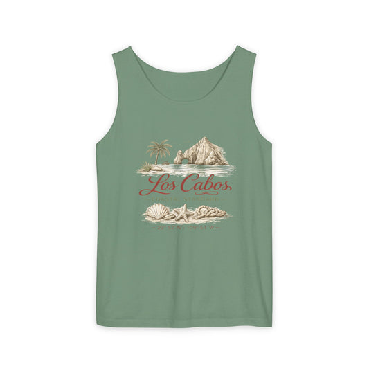 Los Cabos Desert Coast Tank Top — Vintage Cactus Beach Graphic - Creations by Chris and Carlos