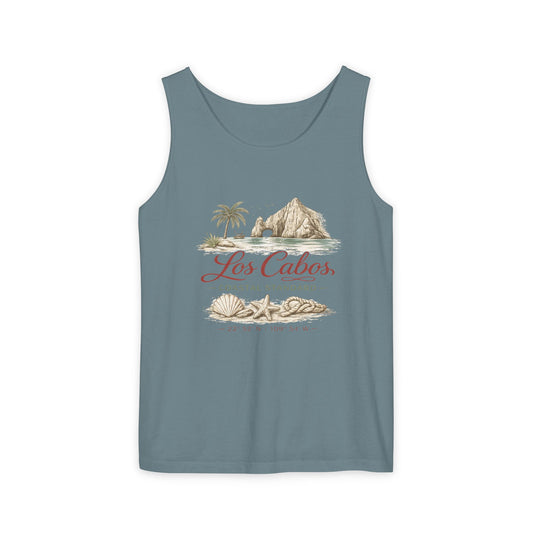 Los Cabos Desert Coast Tank Top — Vintage Cactus Beach Graphic - Creations by Chris and Carlos