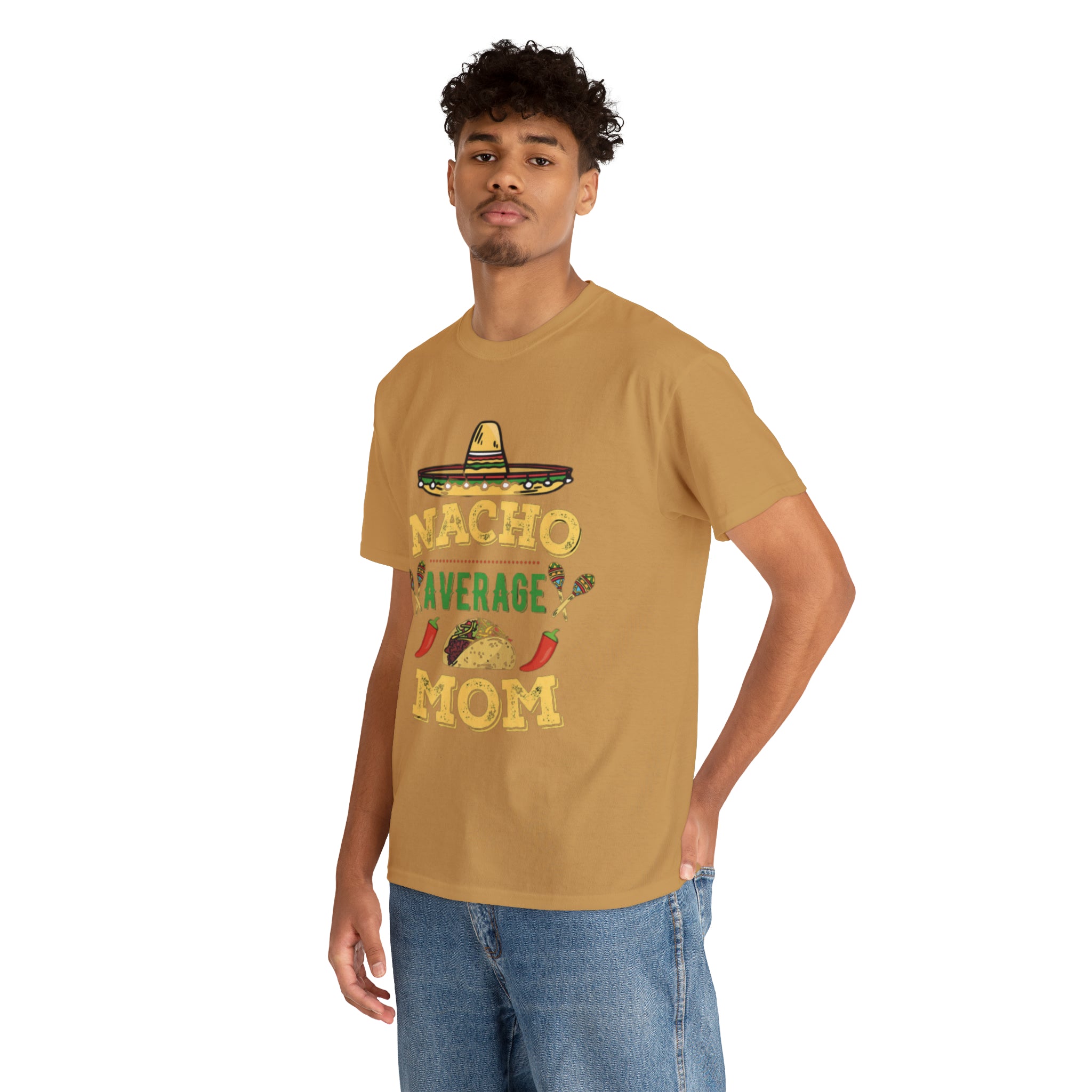 Nacho Average Mom- Unisex Heavy Cotton T-Shirt - Creations by Chris and Carlos