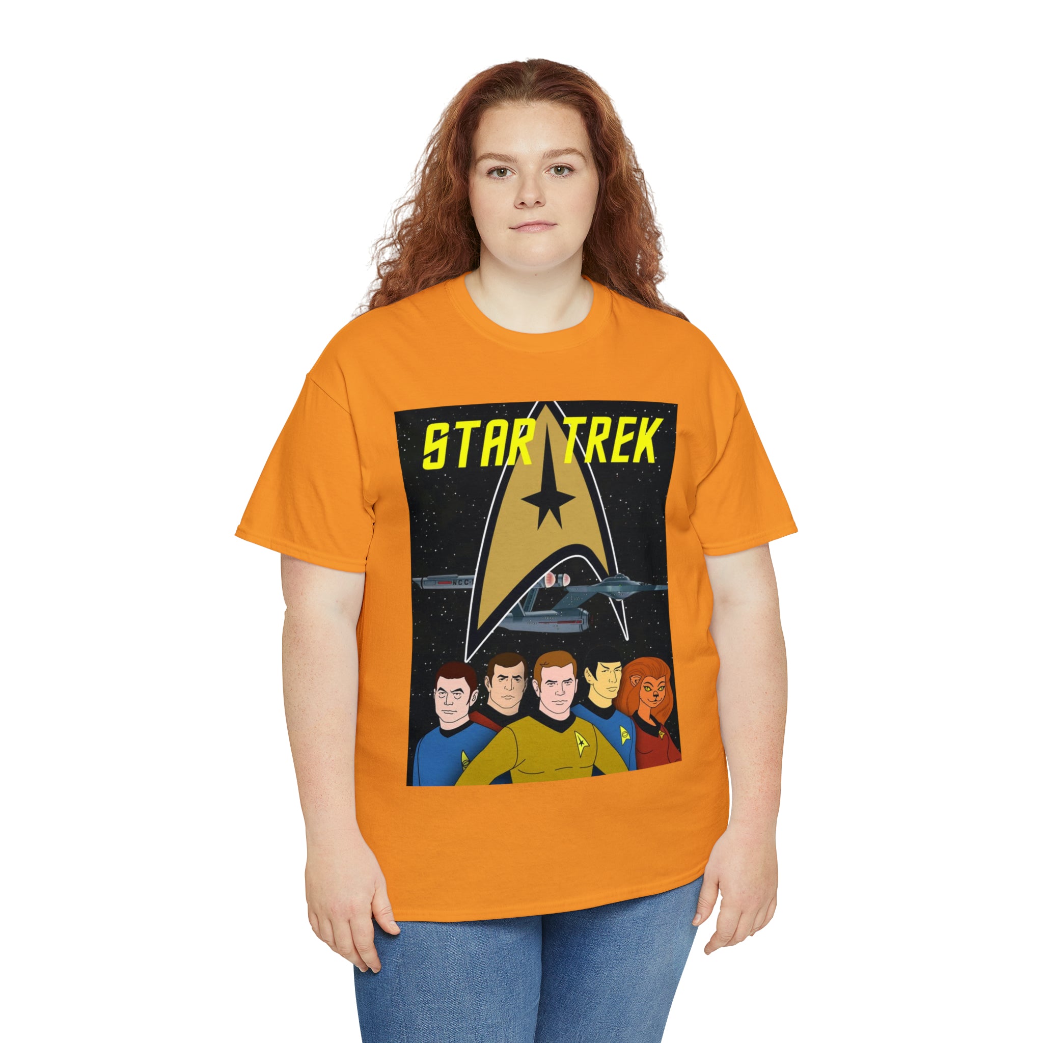 Star Trek Cartoon- Unisex Heavy Cotton T-Shirt - Creations by Chris and Carlos