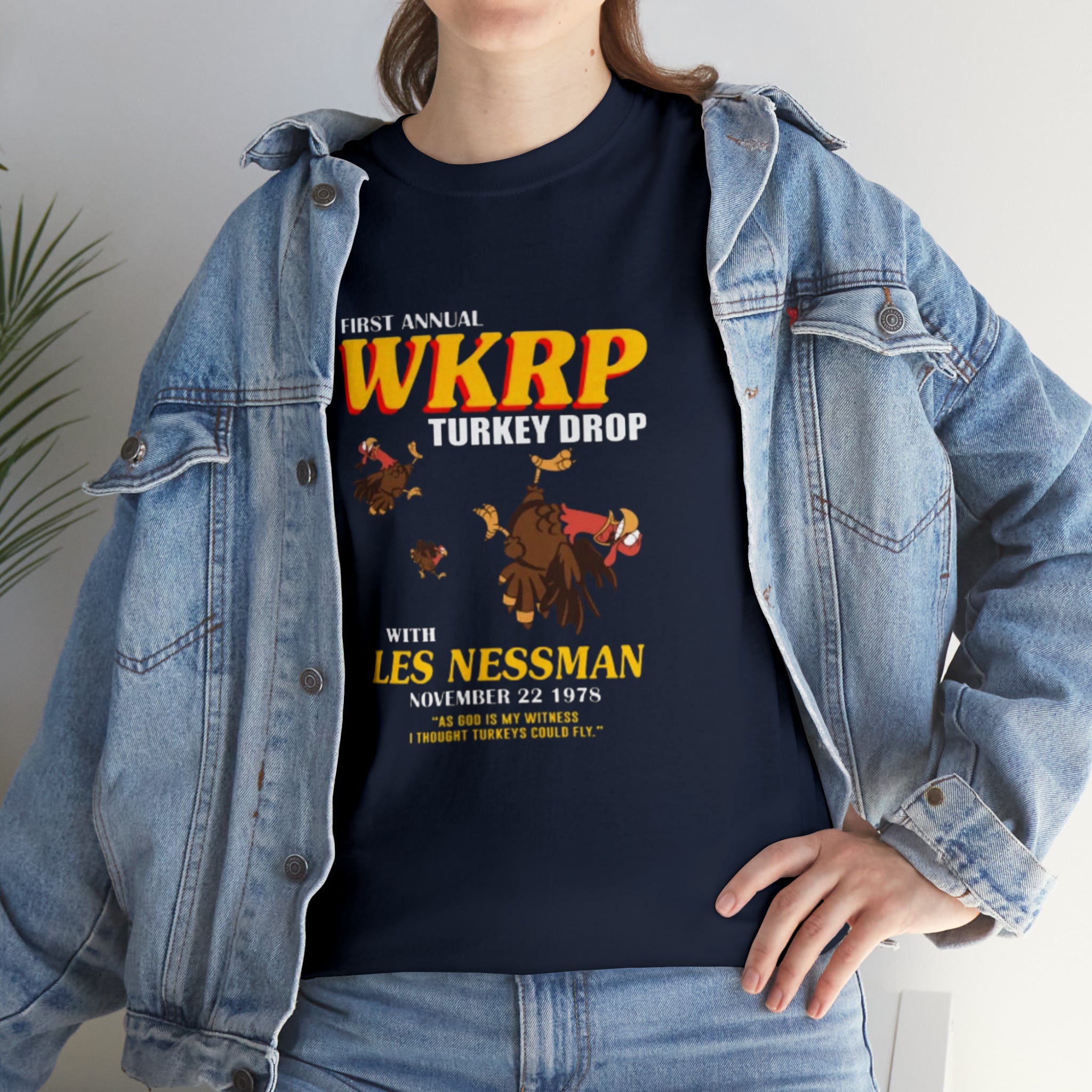 WKRP 70's TV Show- Unisex Heavy Cotton T-Shirt - Creations by Chris and Carlos