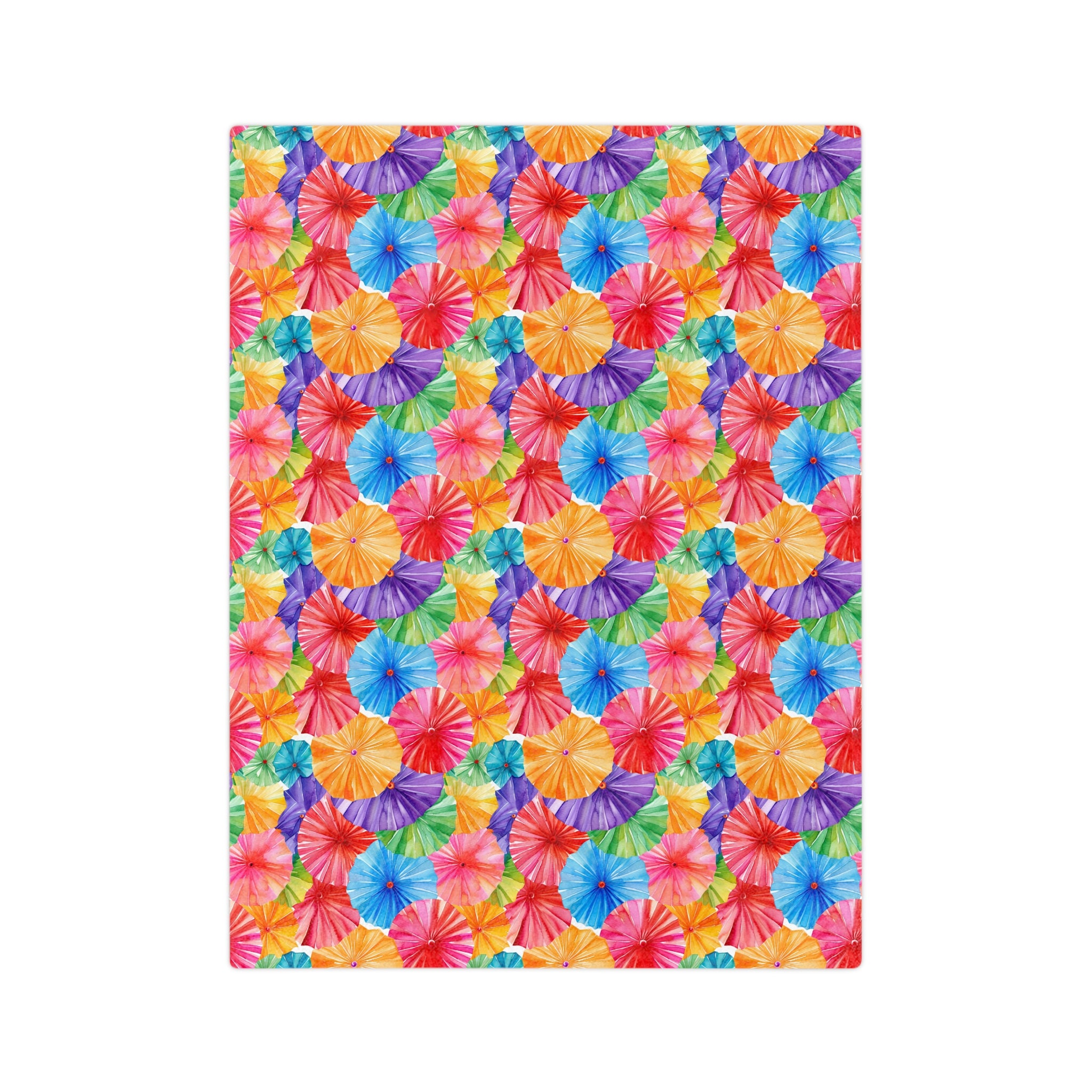 Sol y Alegría (Sun and Joy) Collection- Cactus Succulent Pattern Microfiber Blanket Soft Velveteen Throw for Home & Garden LoversTropical Parasol Velveteen Microfiber Blanket — Bright Floral Beach Umbrella Print, Cozy Travel & Home Throw - Creations by Chris and Carlos