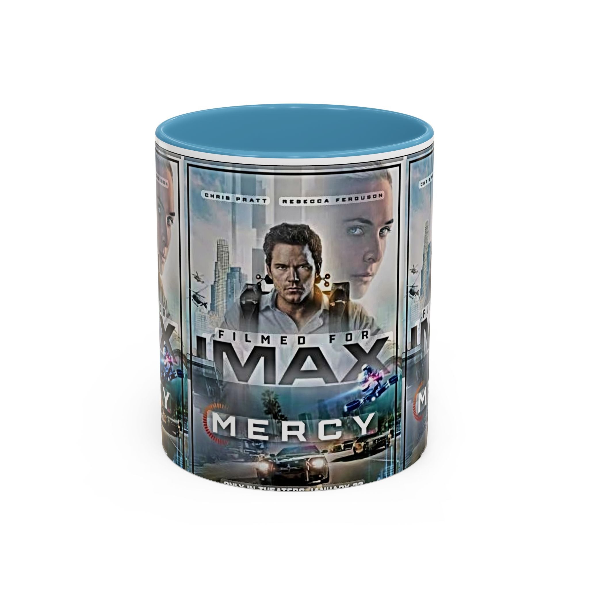 Accent Coffee Mug — 'Mercy' Movie Poster Design (11/15oz) - Creations by Chris and Carlos