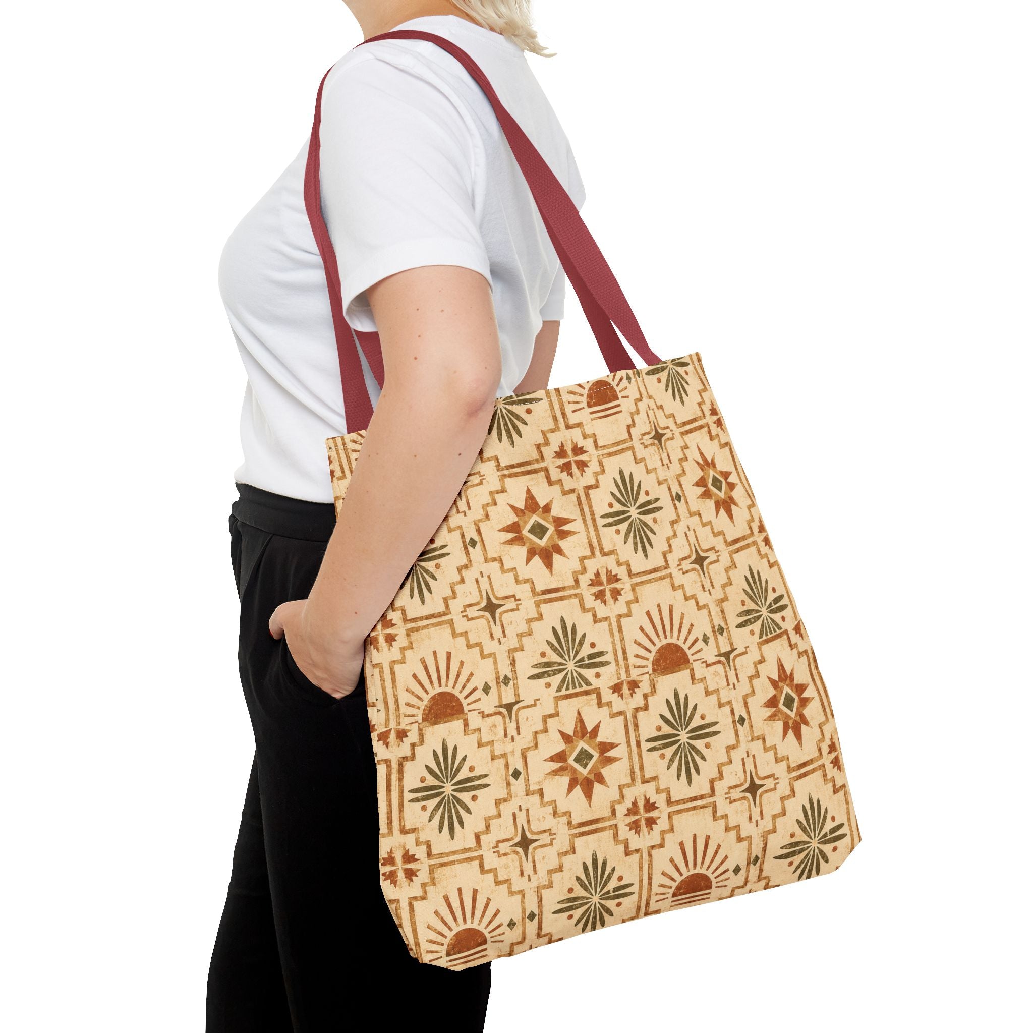 Southwest Geometric Tote Bag – Vintage Desert Pattern All-Over Print - Creations by Chris and Carlos
