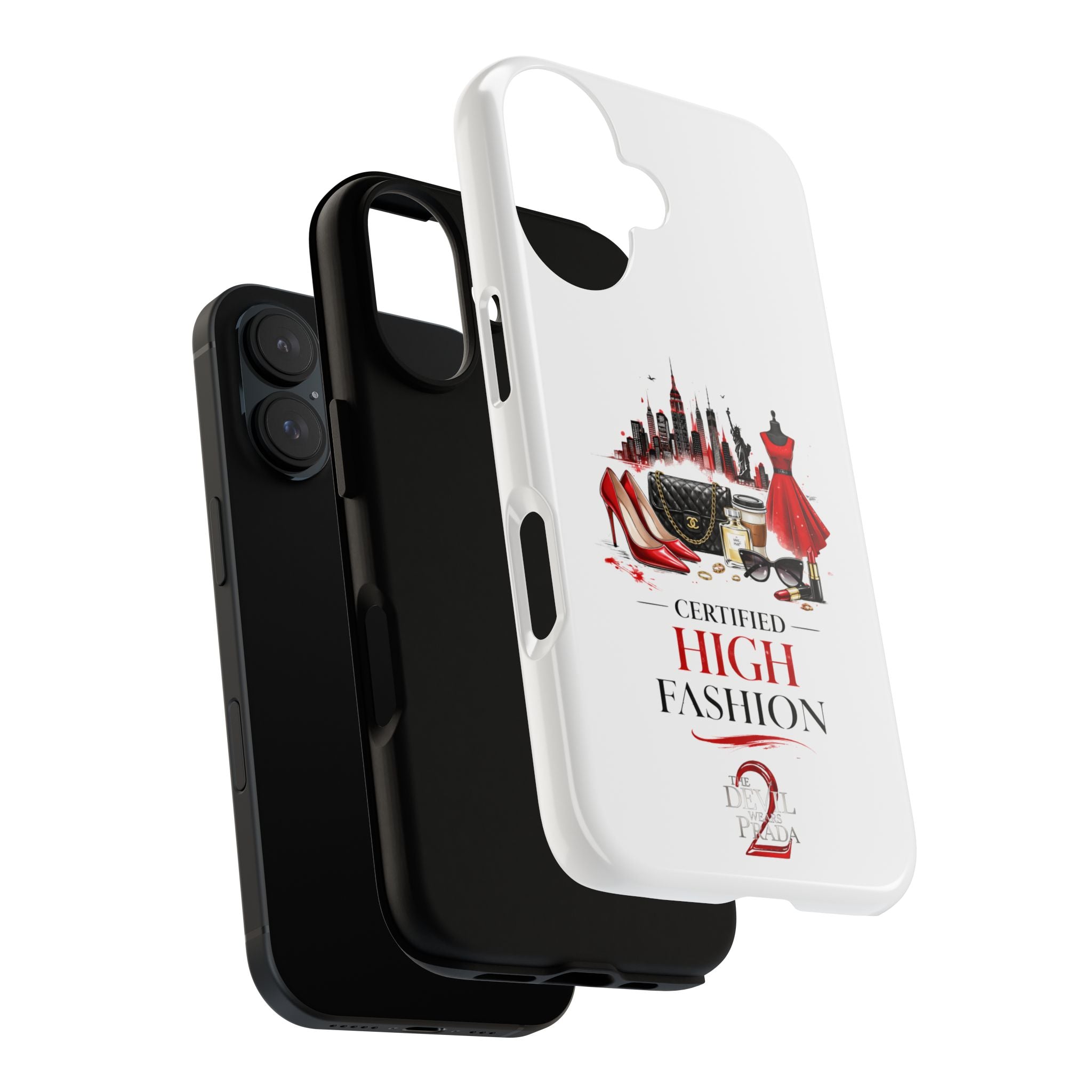 Certified High Fashion Phone Case — Chic Red Dress & Accessories Design - Creations by Chris and Carlos