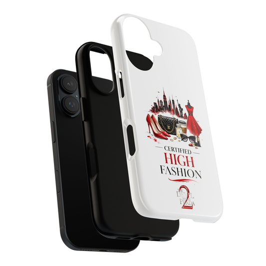 Certified High Fashion Phone Case — Chic Red Dress & Accessories Design - Creations by Chris and Carlos