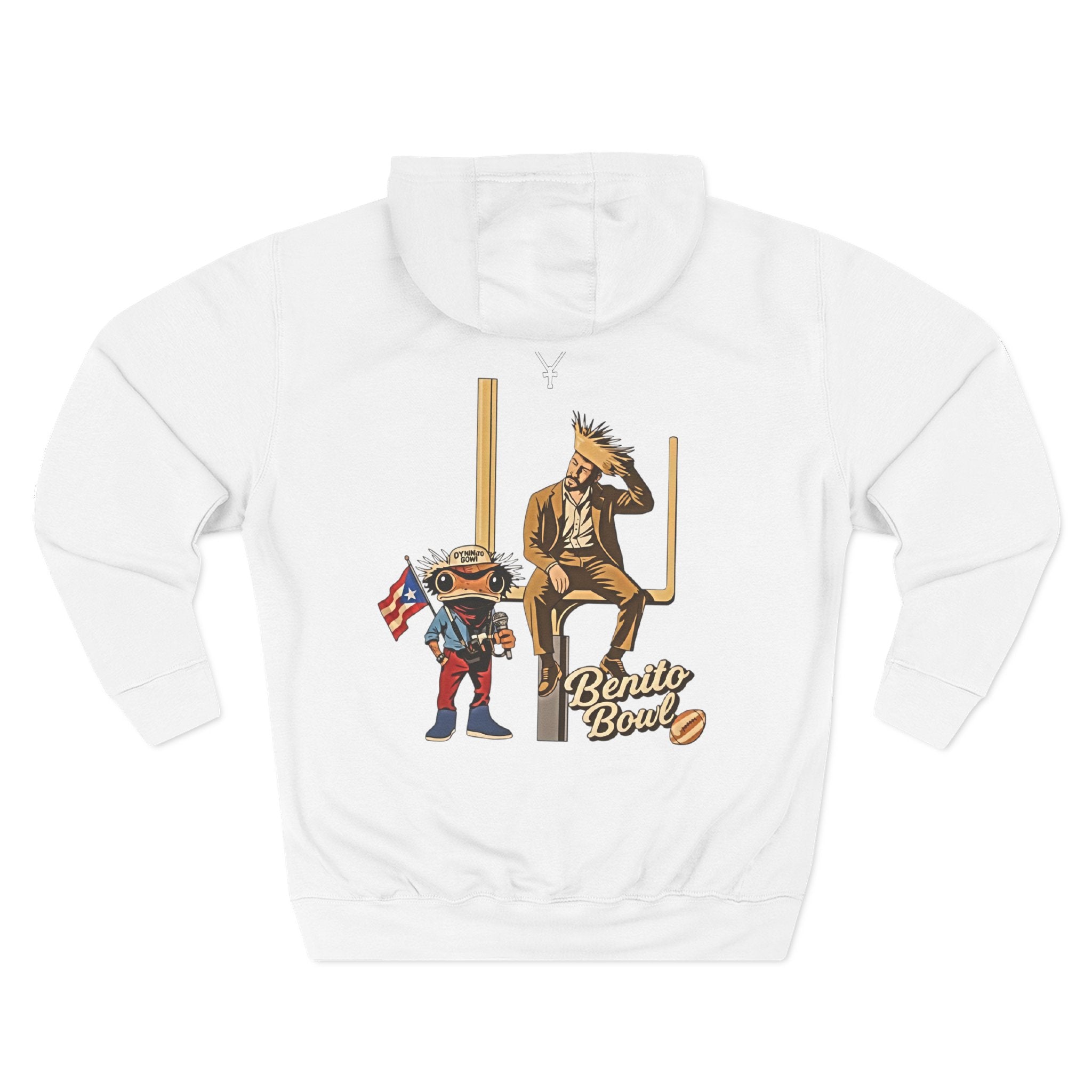 94 BNY Bunny Football Hoodie — Funny Easter Sports Pullover - Creations by Chris and Carlos