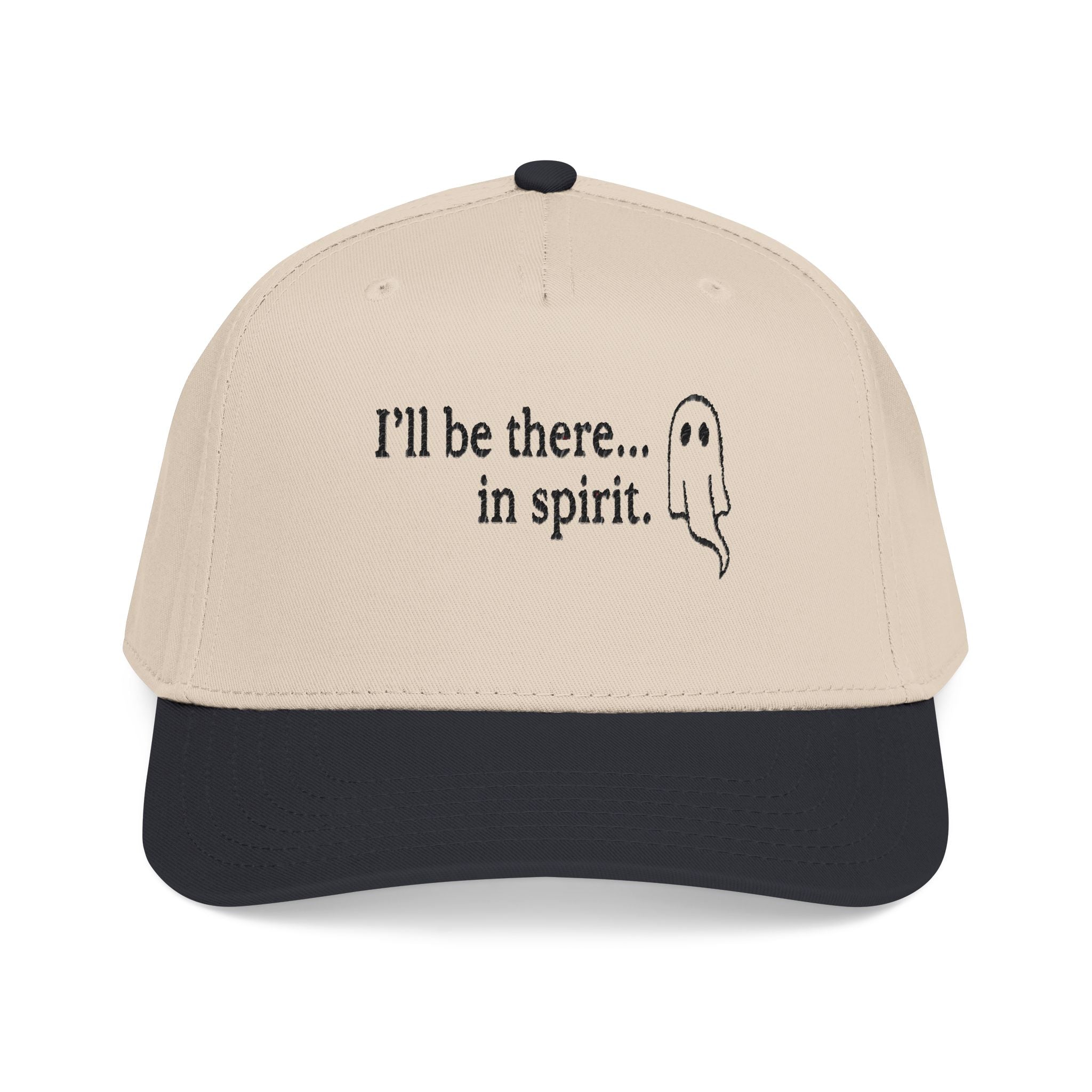 I'll Be There... In Spirit Ghost Cap — Funny Halloween Baseball Hat - Creations by Chris and Carlos