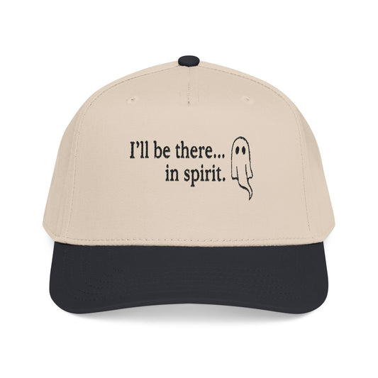I'll Be There... In Spirit Ghost Cap — Funny Halloween Baseball Hat - Creations by Chris and Carlos