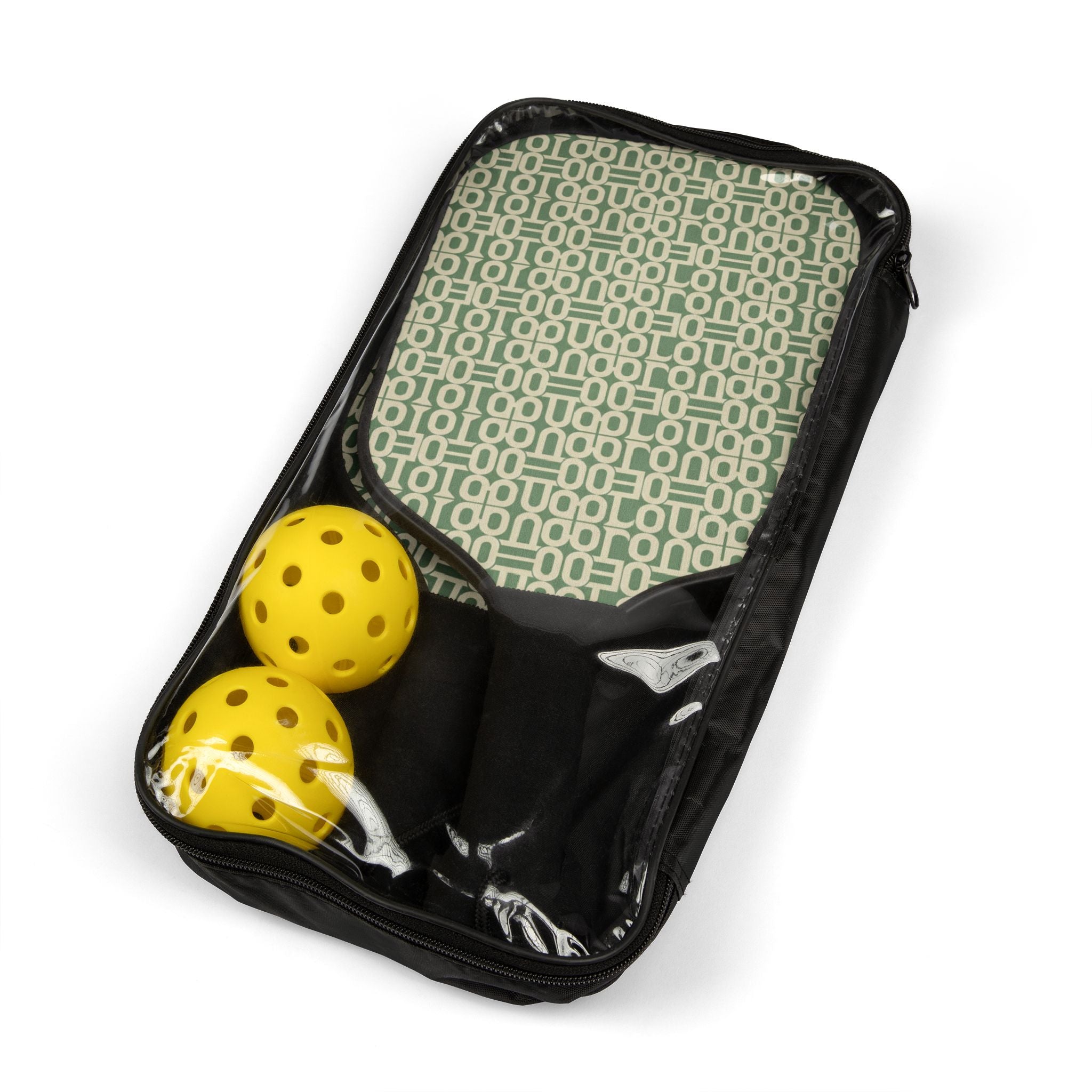 Pickleball Paddles & Balls Set — Retro Geometric Mint Design Kit - Creations by Chris and Carlos