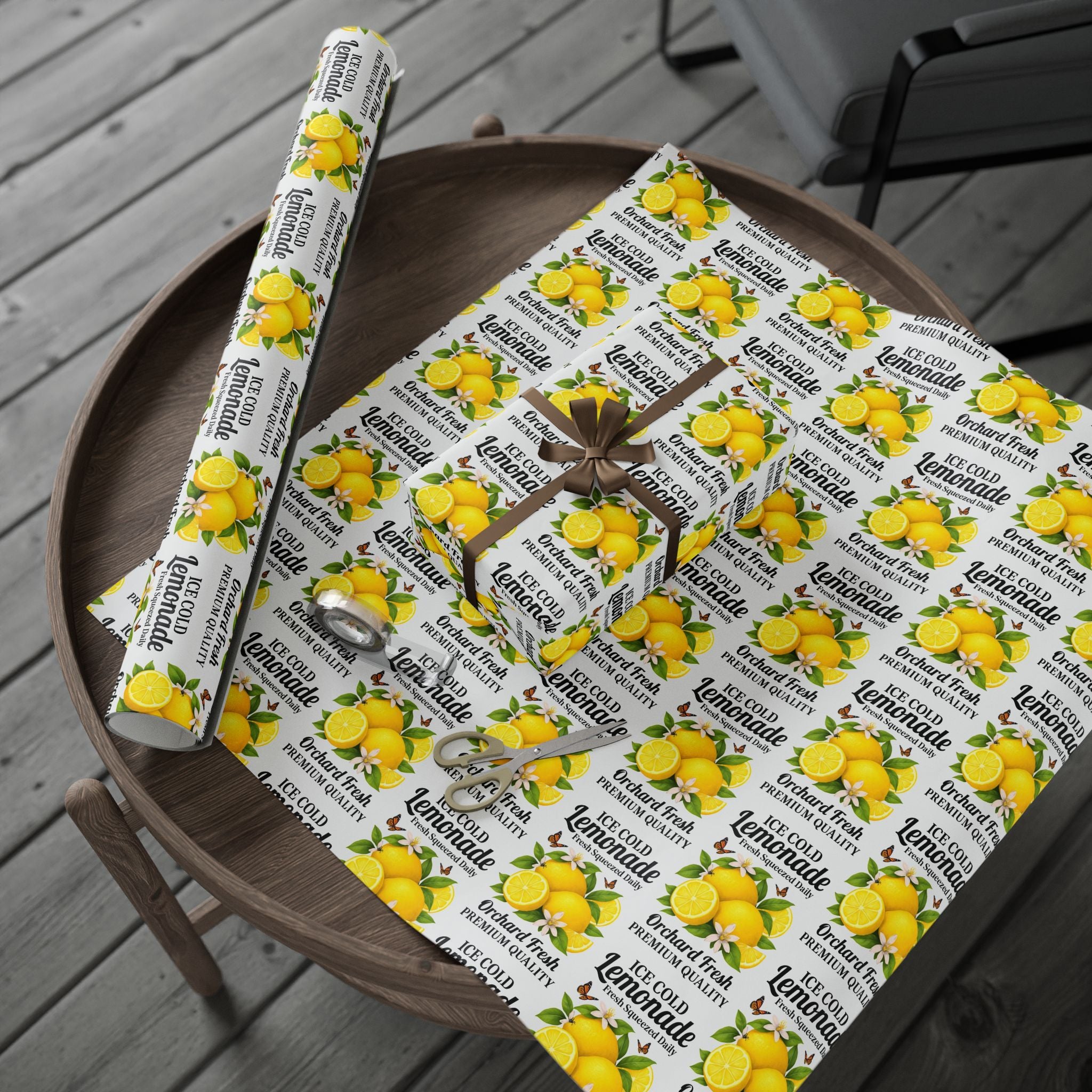 Lemonade Gift Wrap — Citrus Lemon Wrapping Paper Roll - Creations by Chris and Carlos