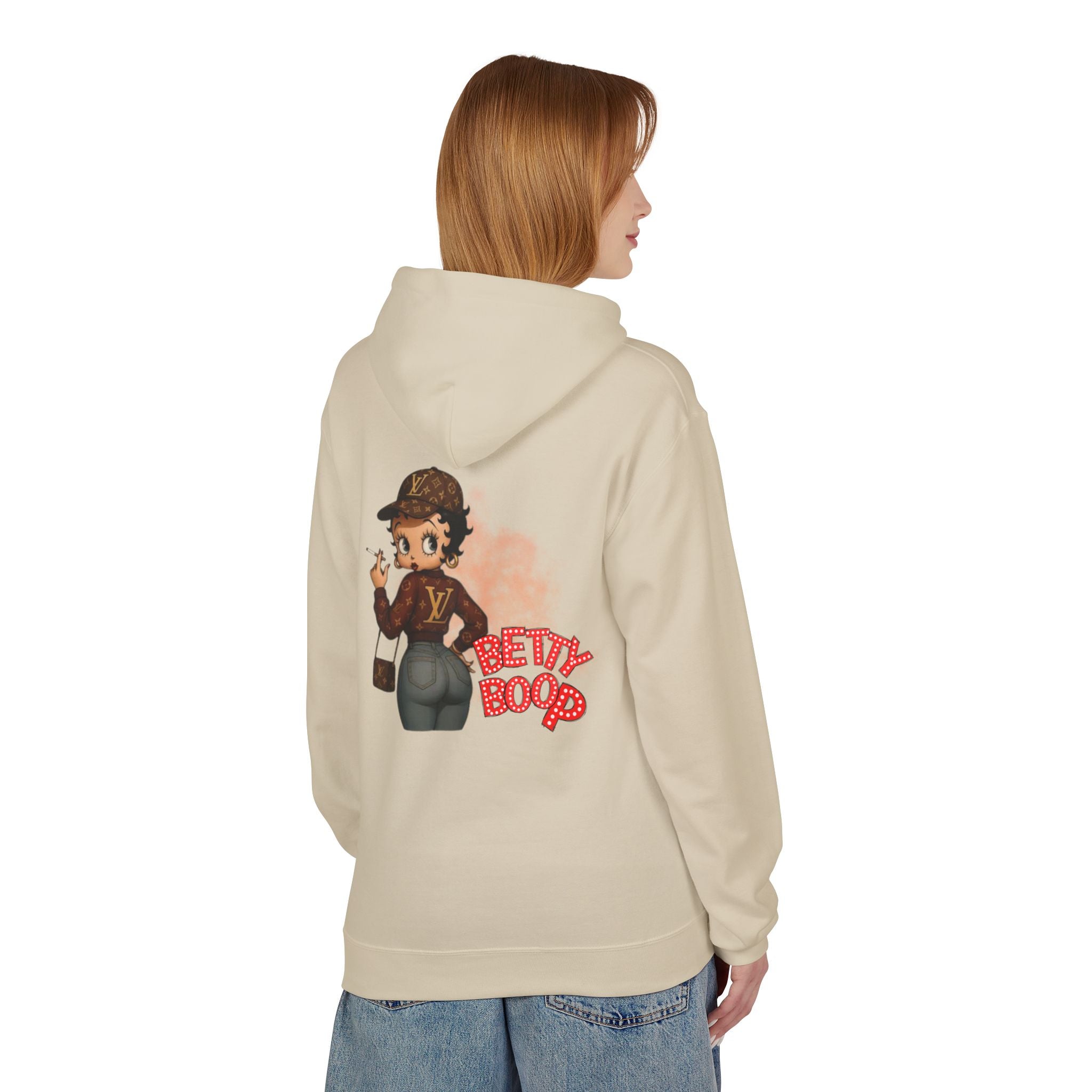 Betty Boop Designer Logo Hoodie — Retro Cartoon Graphic Pullover - Creations by Chris and Carlos