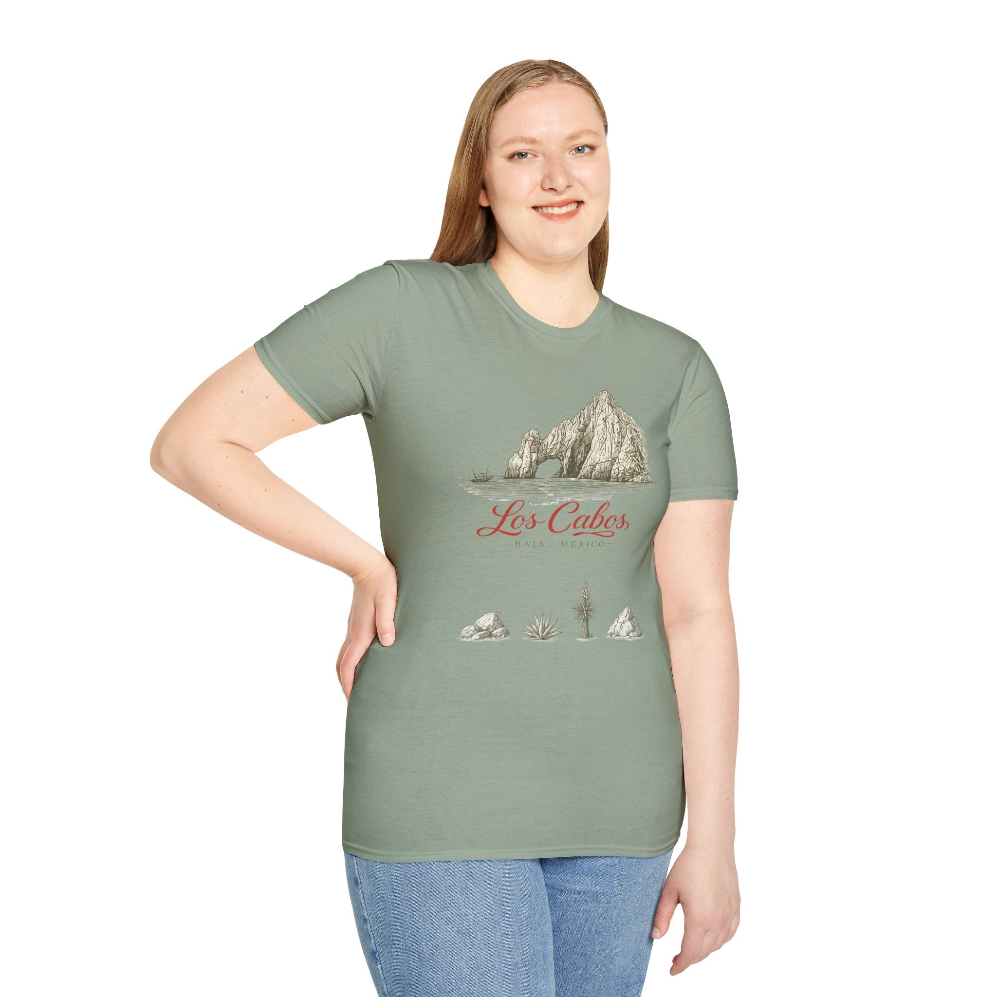 Los Cabos Mountain Illustration T‑Shirt — Retro Mexican Travel Tee - Creations by Chris and Carlos