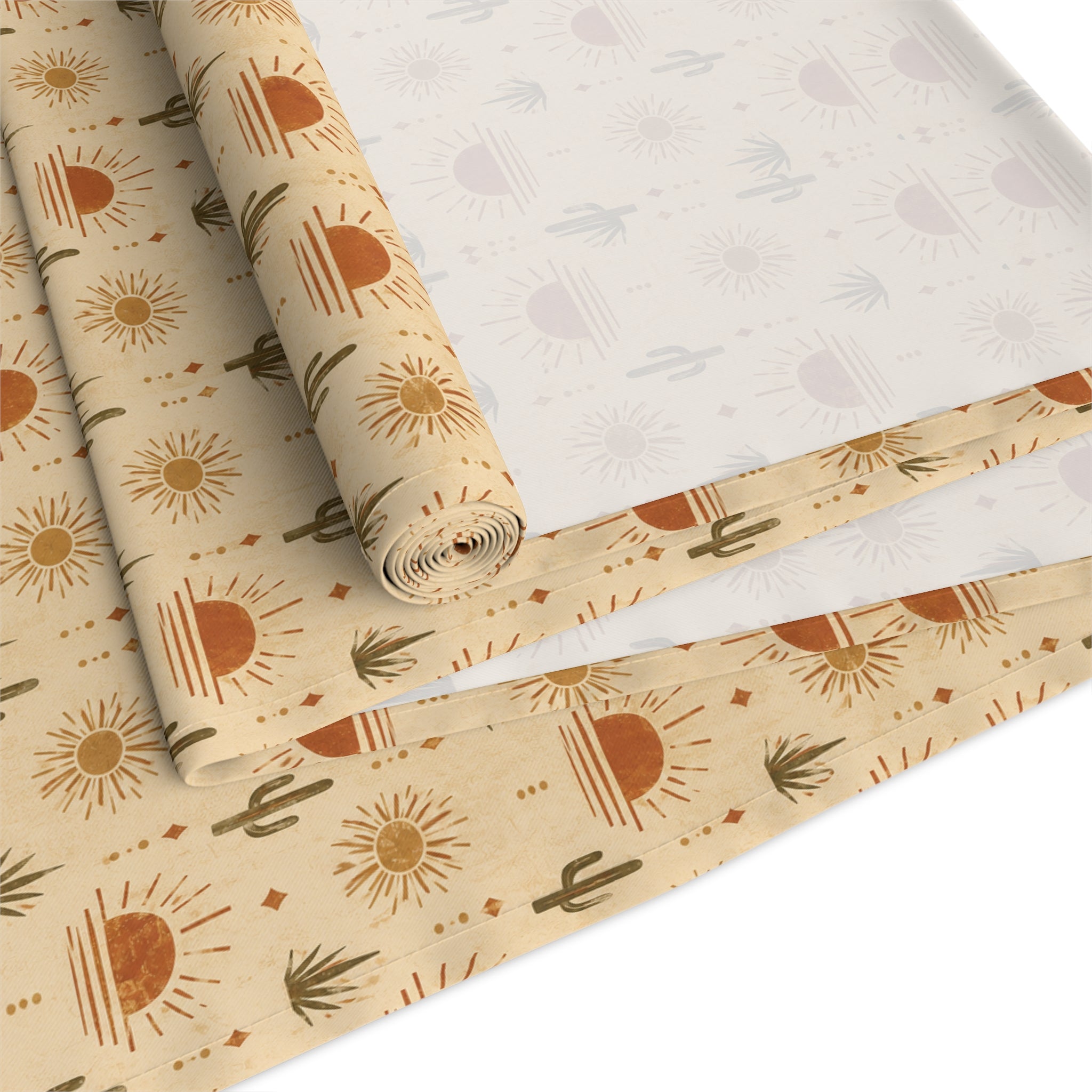 Autumn Harvest Table Runner - Fall Leaves & Pumpkins Cotton-Poly Dining Decor - Creations by Chris and Carlos