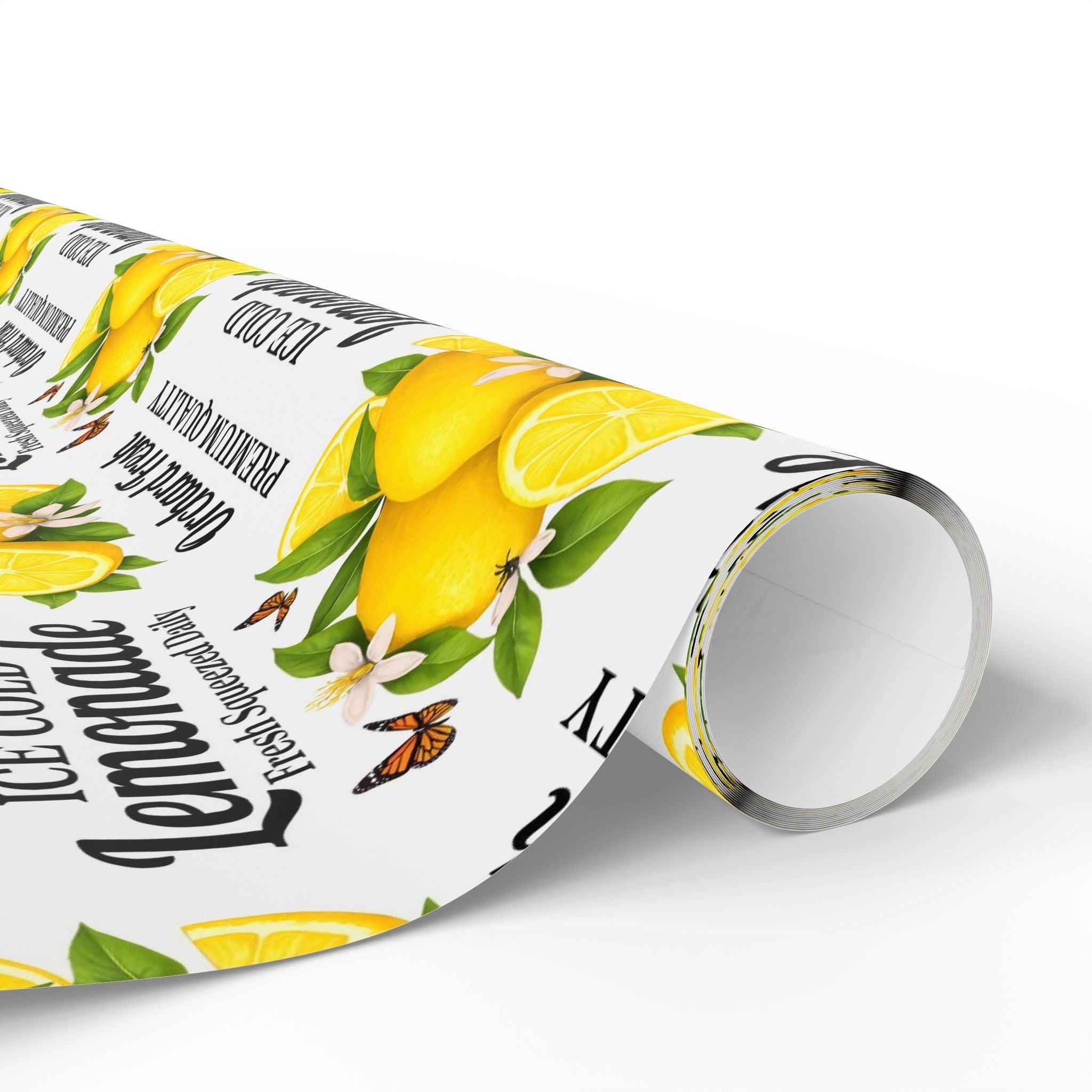 Lemonade Gift Wrap — Citrus Lemon Wrapping Paper Roll - Creations by Chris and Carlos