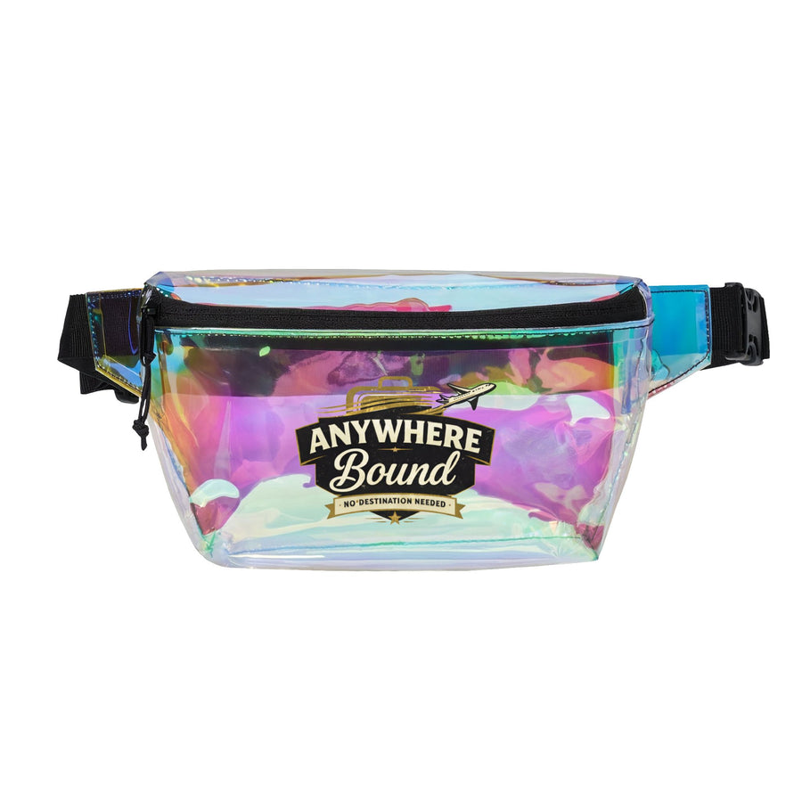 Anywhere Bound Travel Fanny Pack — Clear & Black Transparent Waist Bag