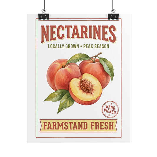 Nectarines Farmstand Fresh Poster - Creations by Chris and Carlos
