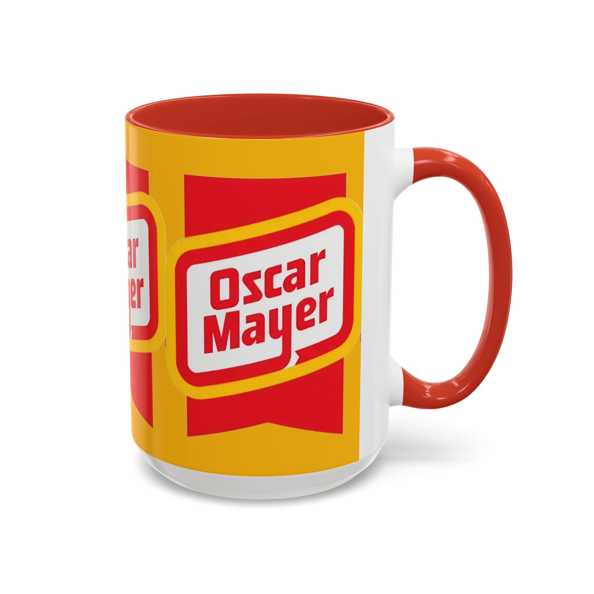 Accent Mug — Retro Oscar Mayer Logo Coffee Cup (11/15 oz) - Creations by Chris and Carlos