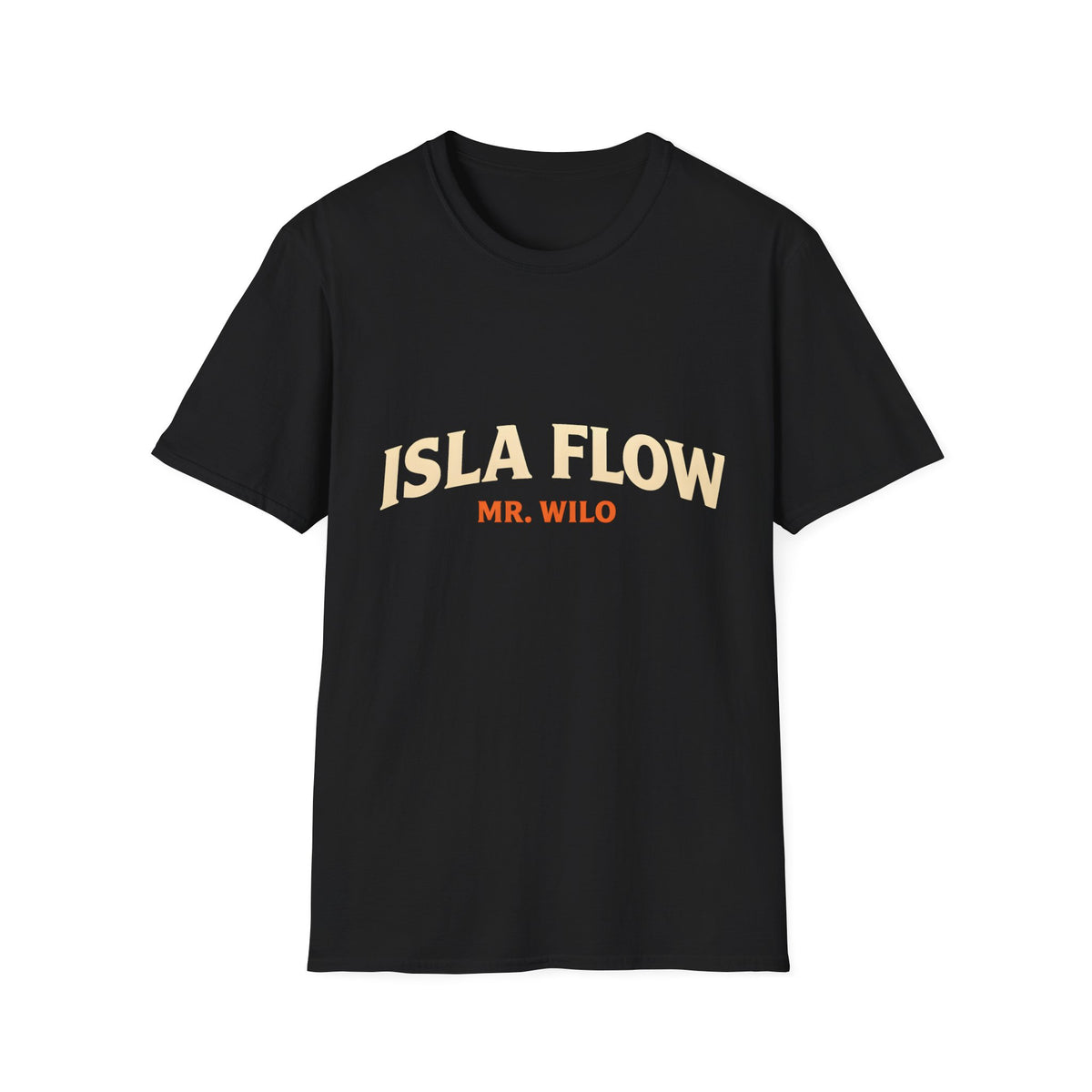 Isla Flow Graphic T-Shirt — "ISLA FLOW" Text Tee