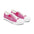 Pinky Palmtree Puff Women's Low Top Sneakers — Pink Tropical Graphic Canvas Shoes