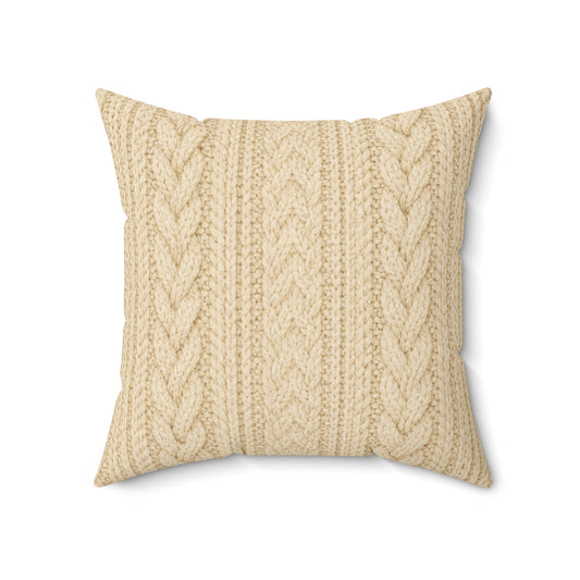 Old Soul Harvest™ Cozy Knit Throw Pillow - Throw Pillow from Old Soul Harvest Campfire Circle