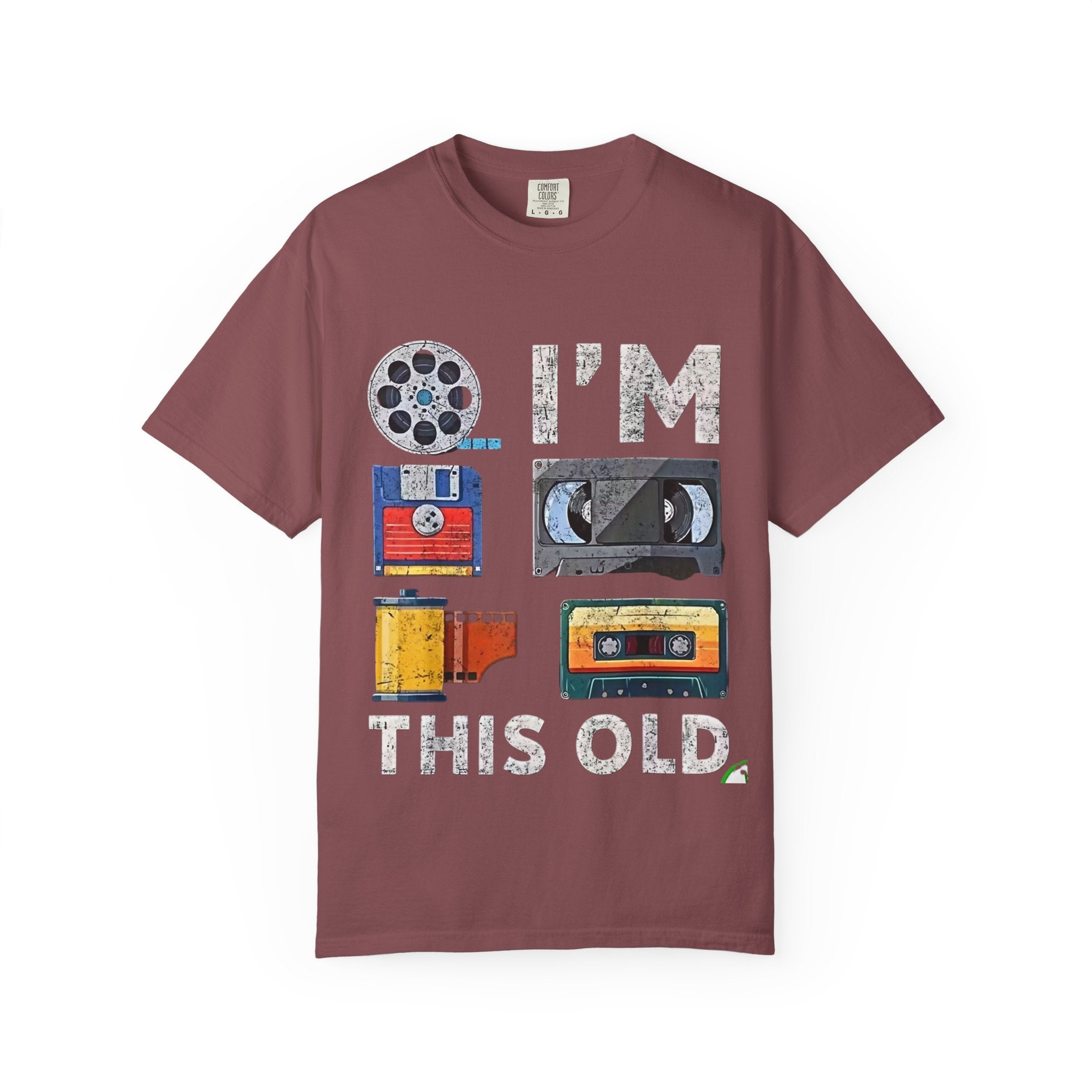 Vintage Media "I'M THIS OLD" T-Shirt — Retro Cassette & VHS Nostalgia Tee - Creations by Chris and Carlos