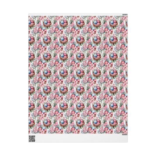 Easter Pastel Bunny & Eggs Wrapping Paper Roll — Floral Spring Gift Wrap - Creations by Chris and Carlos